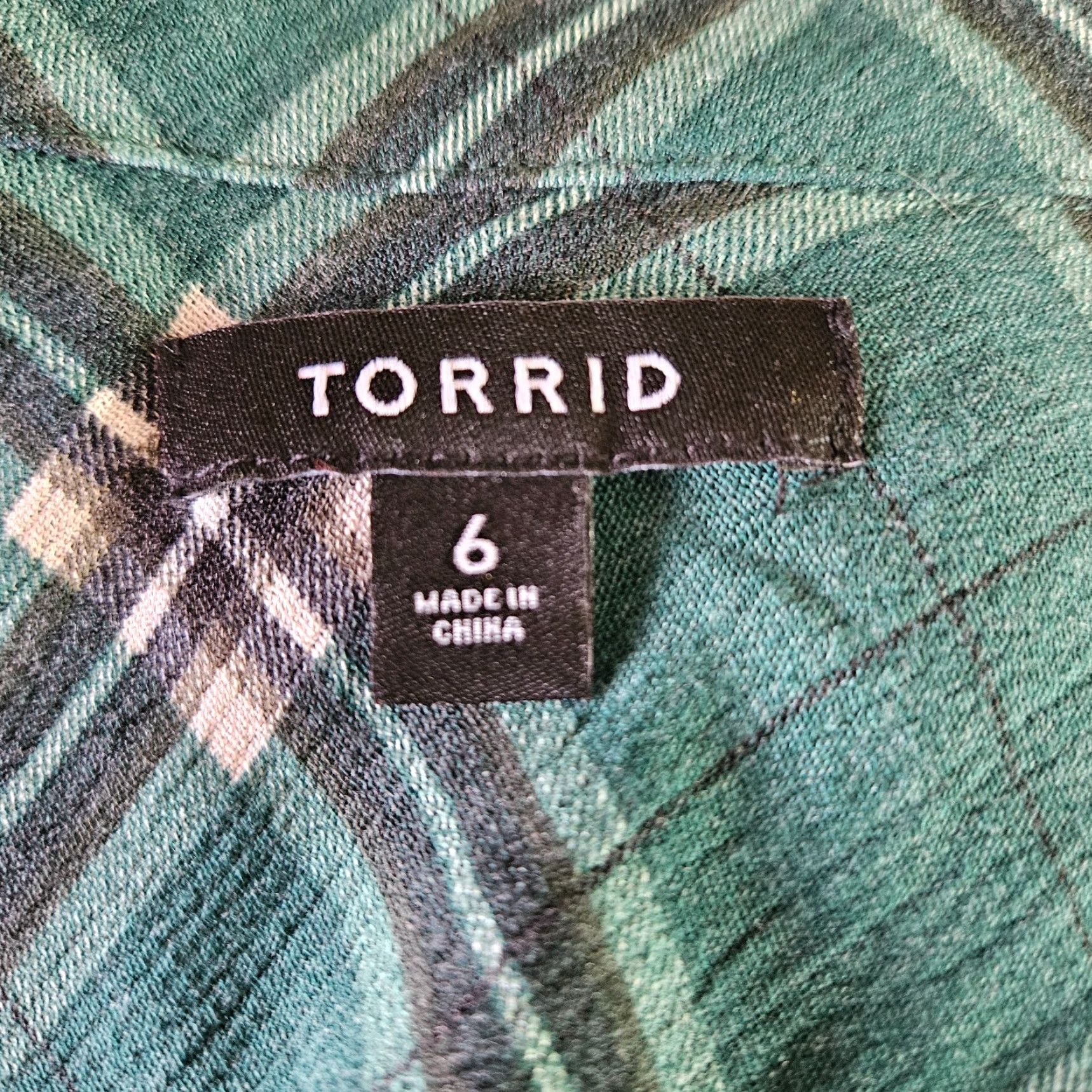Torrid Torrid Womens Oversized Kimono Shirt Sz 6X Green Plaid Rayon Blend Shirt Womens 6X Green Plaid Kimono Torrid Size XXL / US 16-18 / IT 52-54 - 5 Thumbnail