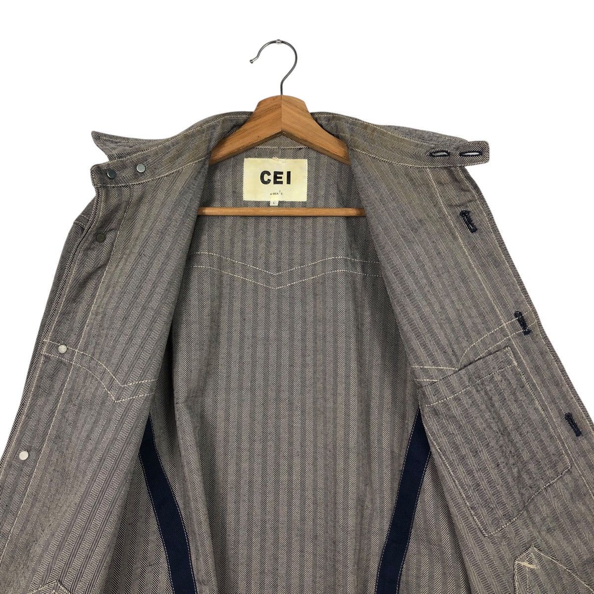 Beams Plus Vintage Wool Herringbone Biker Jacket Cei Beams Issey Miyake Size US L / EU 52-54 / 3 - 15 Thumbnail
