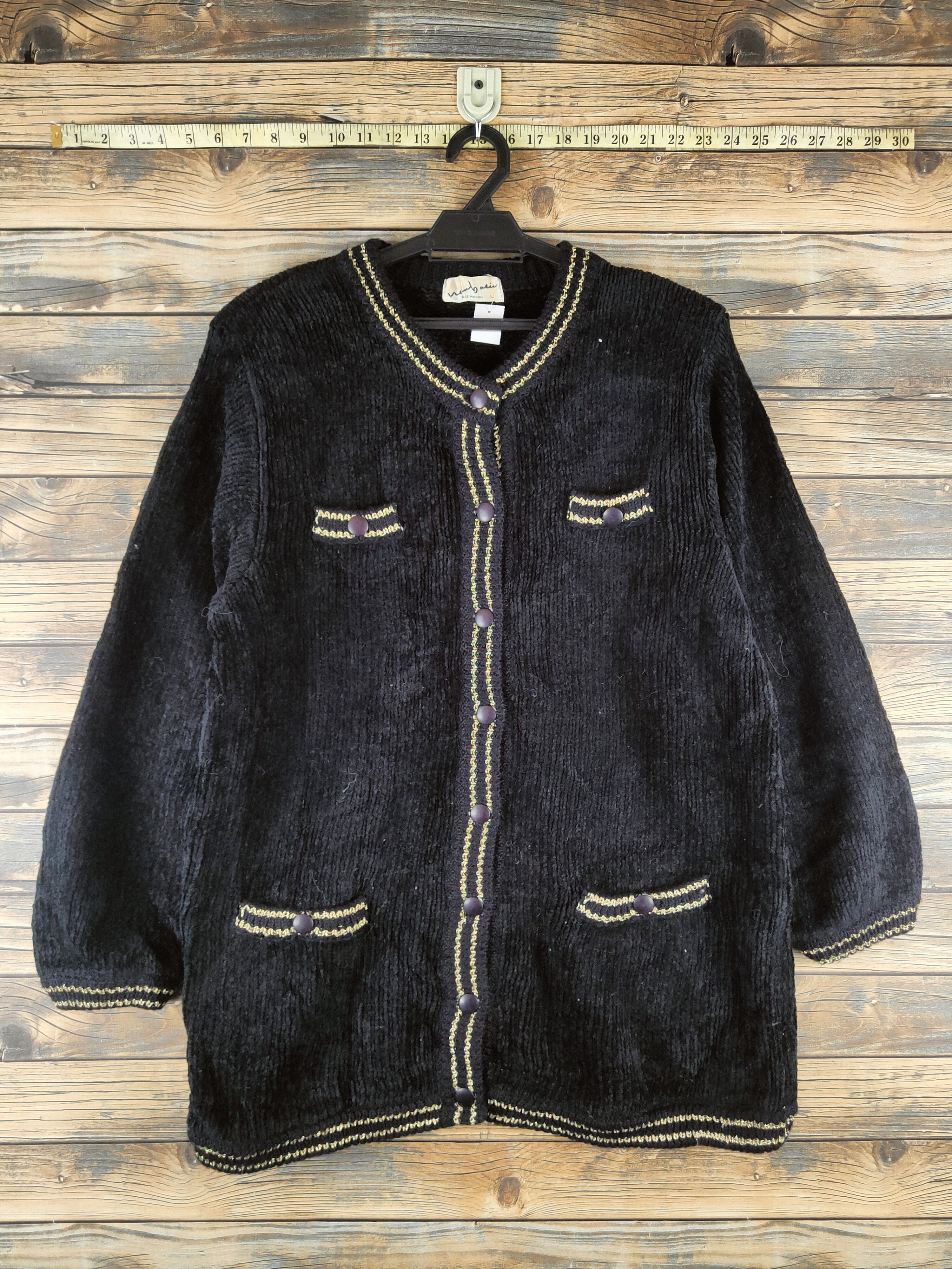 Japanese Brand DL Belle Maison Black Knitwear Sweaters #46-430 Size L / US 10 / IT 46 - 1 Thumbnail