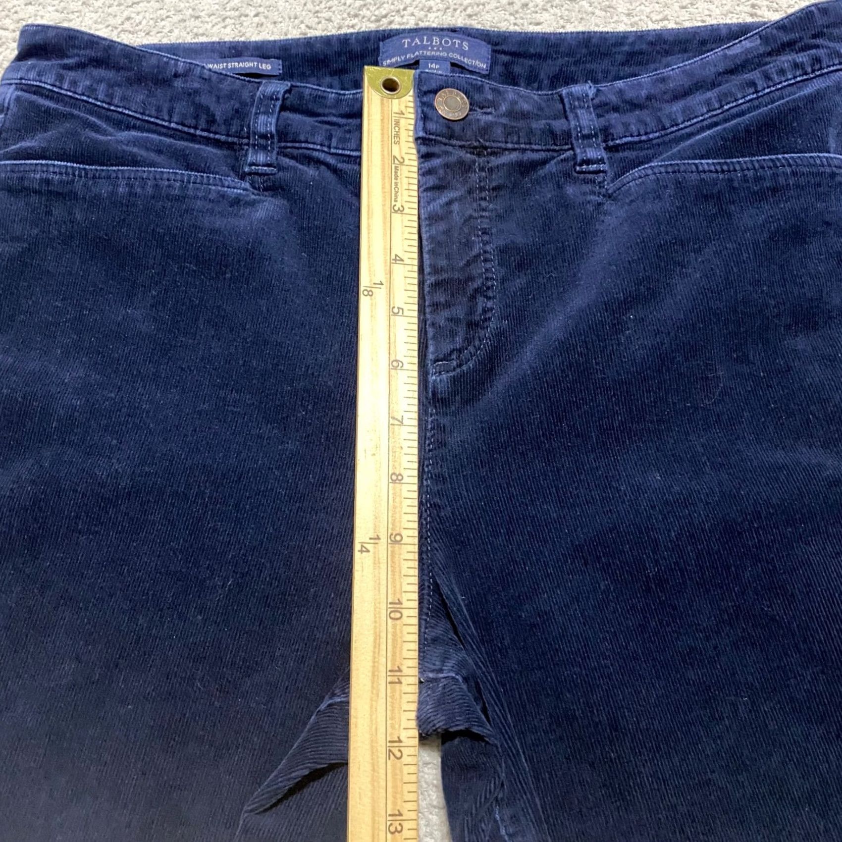 Talbots Talbots Womens 14P Jeans Dark Wash High Rise Mid Button Zip Vintage Size 36" / US 14 / IT 50 - 7 Thumbnail