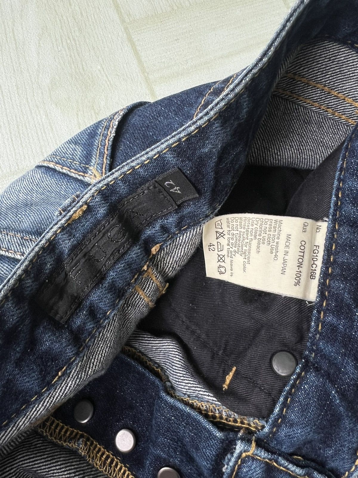 GOSTAR DE FUGA Y2K Fuga Lace Up Flare Stone Wash Whiskers Faded Denim Jeans Size US 30 / EU 46 - 10 Thumbnail