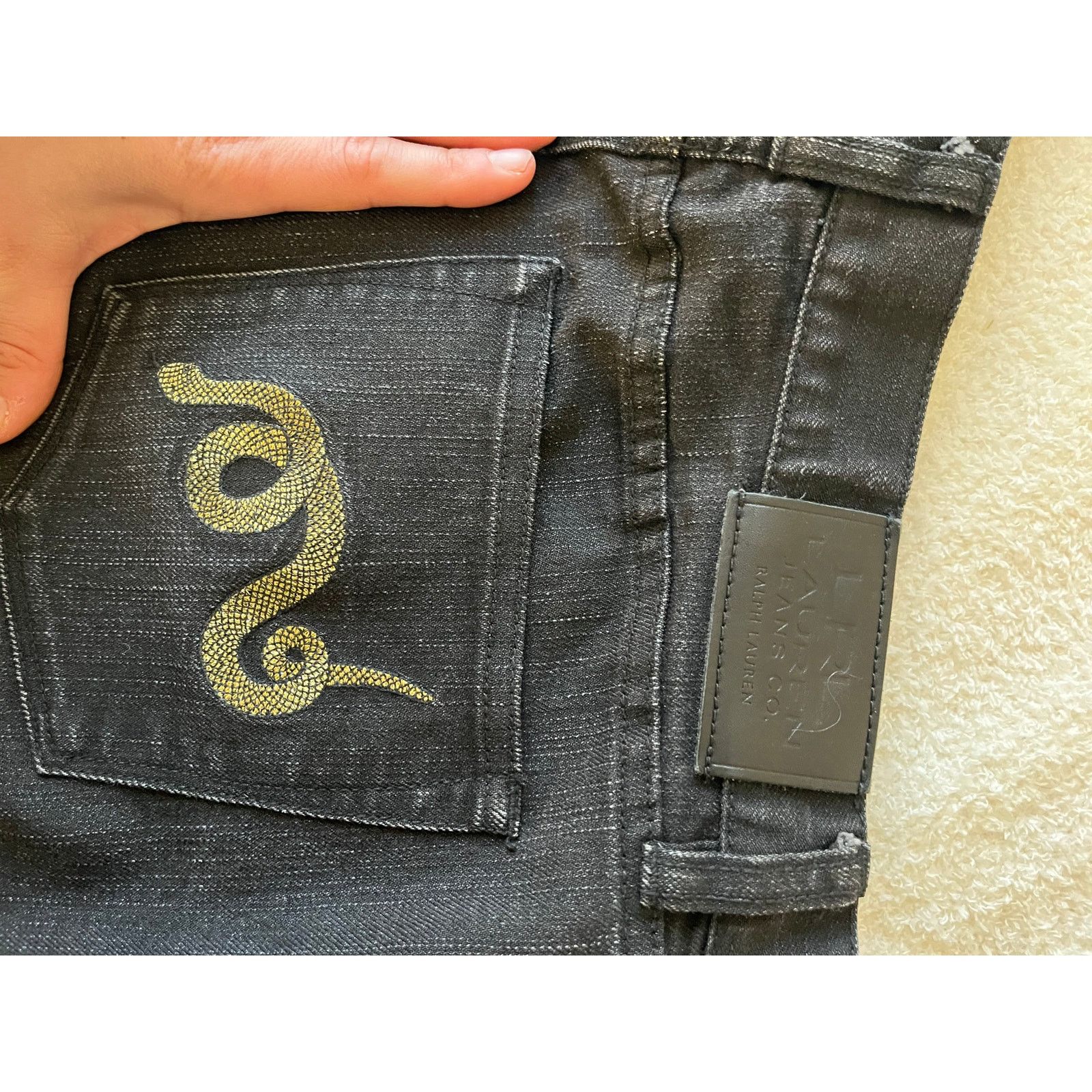 Lauren Ralph Lauren We the free denim distressed jeans black size 27 Size 30" / US 8 / IT 44 - 5 Thumbnail