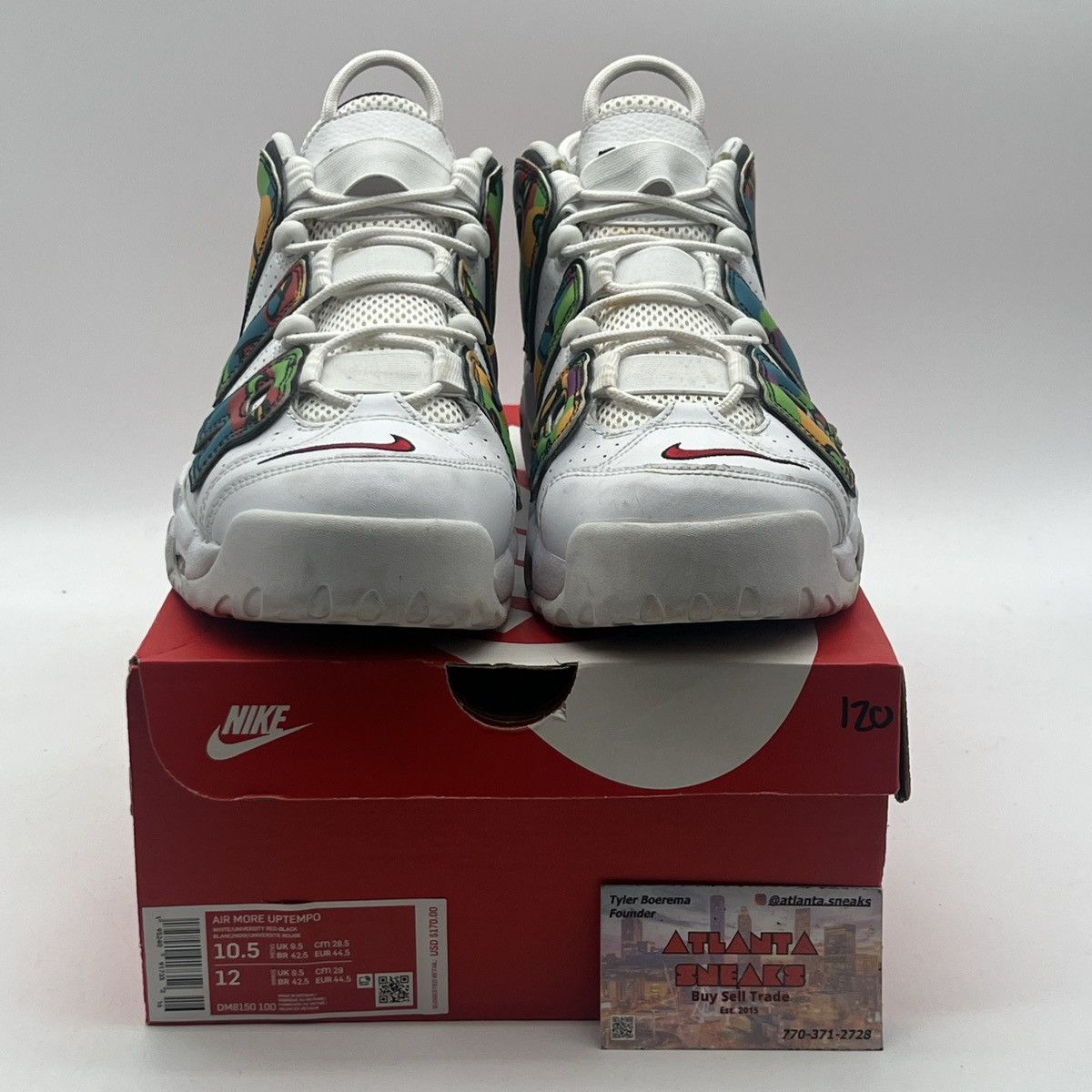 Nike Air more uptempo peace love basketball Size US 10.5 / EU 43-44 - 2 Thumbnail