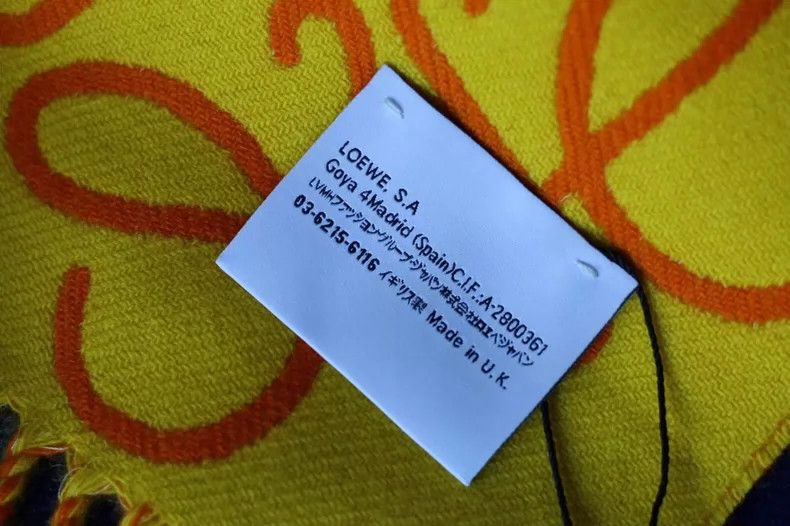 Loewe LOEWE Cashmere wool mixed fringed scarf Size ONE SIZE - 8 Thumbnail