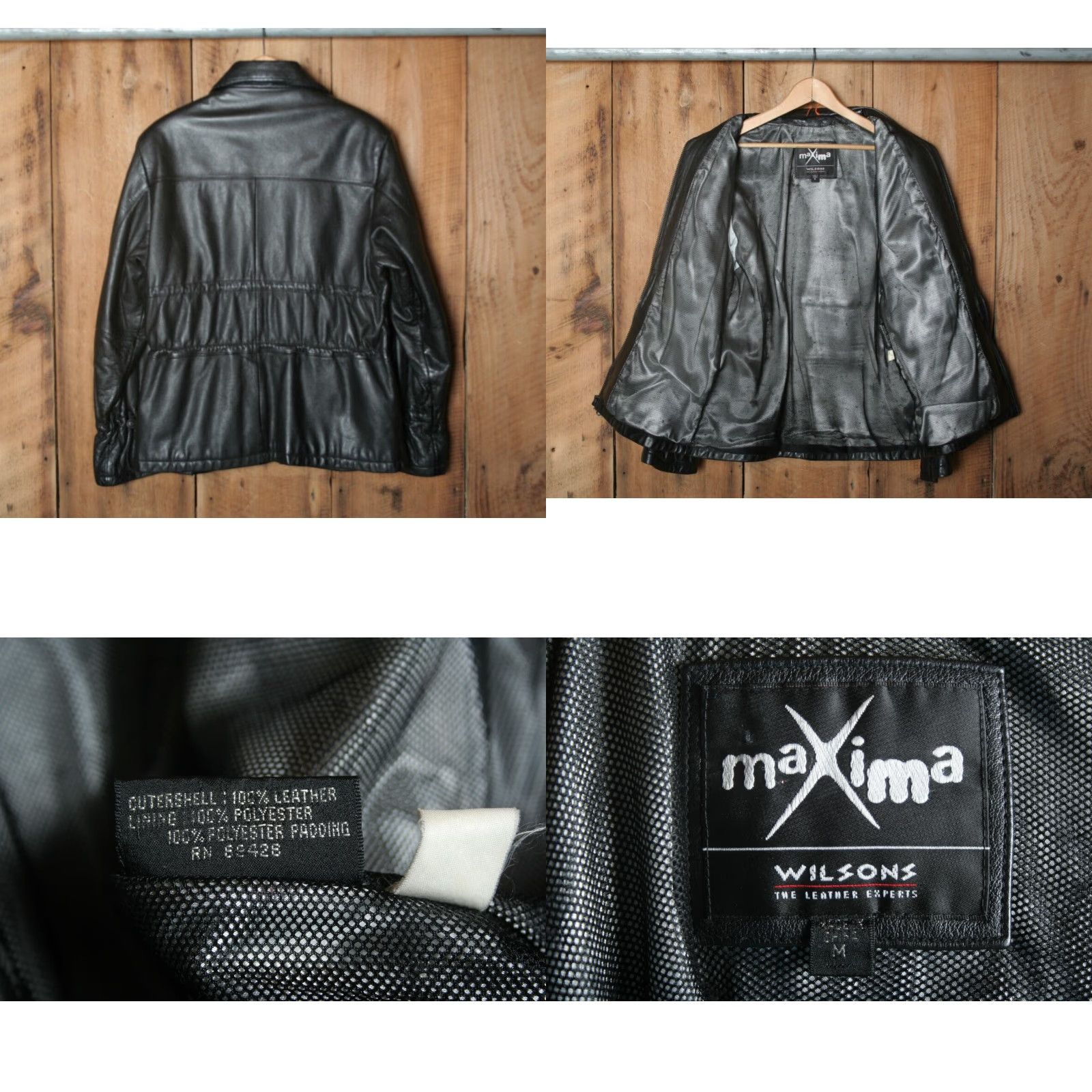 Vintage VINTAGE Wilsons Leather Motorcycle Jacket Women Black Size M Size M / US 6-8 / IT 42-44 - 8 Thumbnail