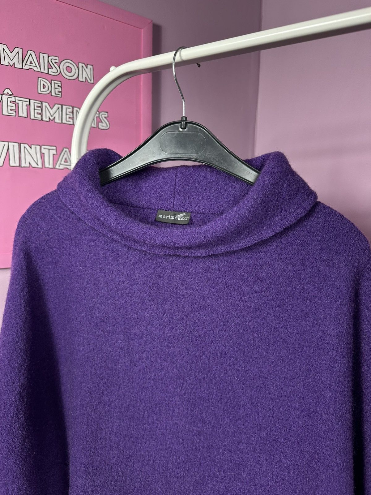 Marimekko Marimekko Mika Piirainen Wool Poncho Cape Coat Turtleneck Size ONE SIZE - 9 Thumbnail