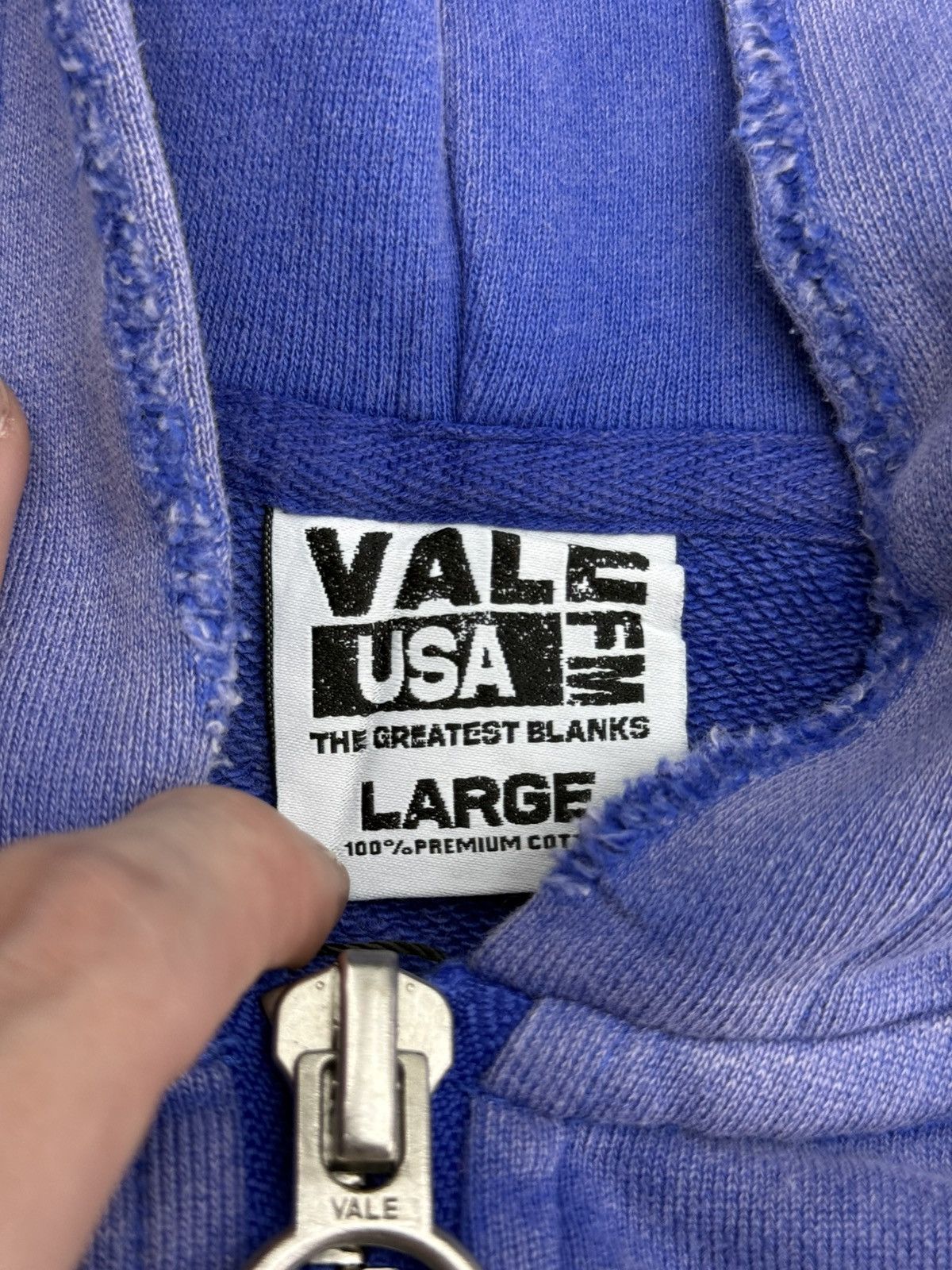 Vale Valley Hoodie Stone Zip Up Blue Crystals Size Large (NEW) Size US L / EU 52-54 / 3 - 9 Thumbnail