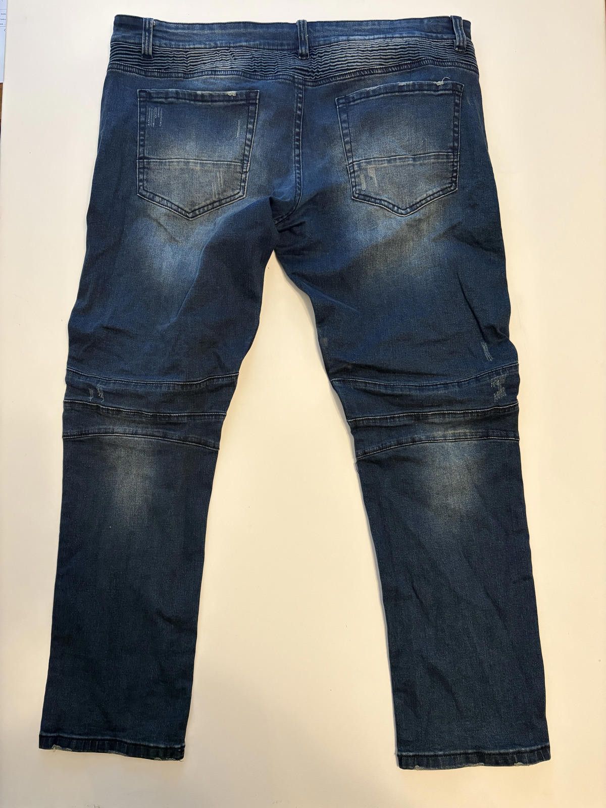Other Kilogram Men's Distressed Moto Biker Jeans (Size 44x32) Size US 44 / EU 60 - 3 Thumbnail
