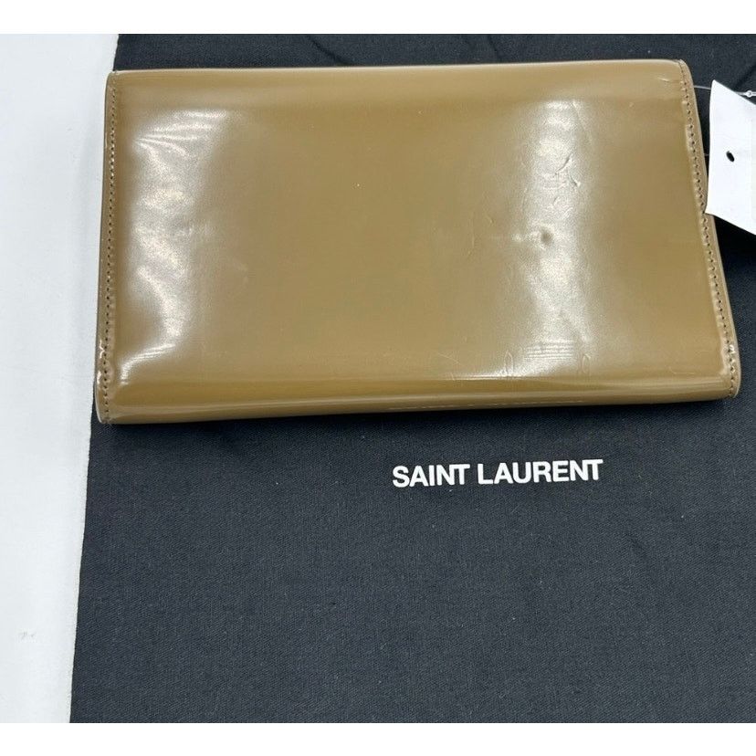 Yves Saint Laurent Saint Laurent Ysl Tan Leather Clutch/chain wallet Size ONE SIZE - 4 Thumbnail