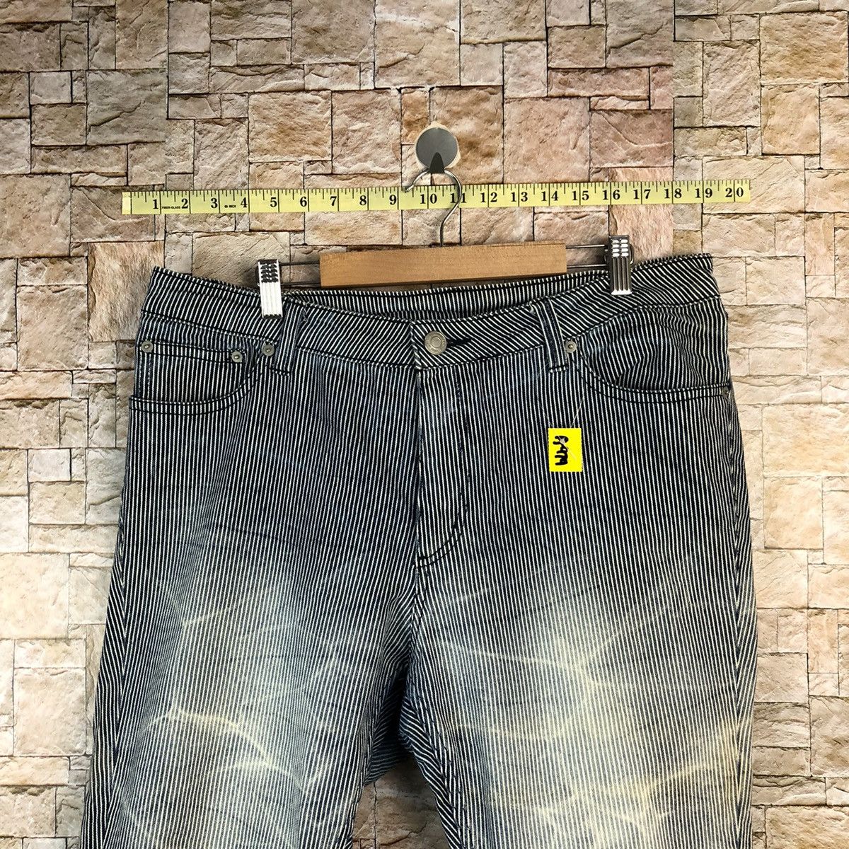 Japanese Brand × Vintage Japanese Brand Blue Stripe Casual Pants #A974 Size US 34 / EU 50 - 4 Thumbnail