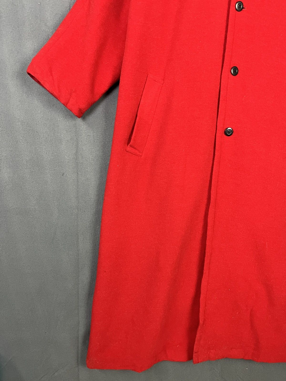 Yohji Yamamoto INÉD Red Wool Long Coat Size US M / EU 48-50 / 2 - 4 Thumbnail