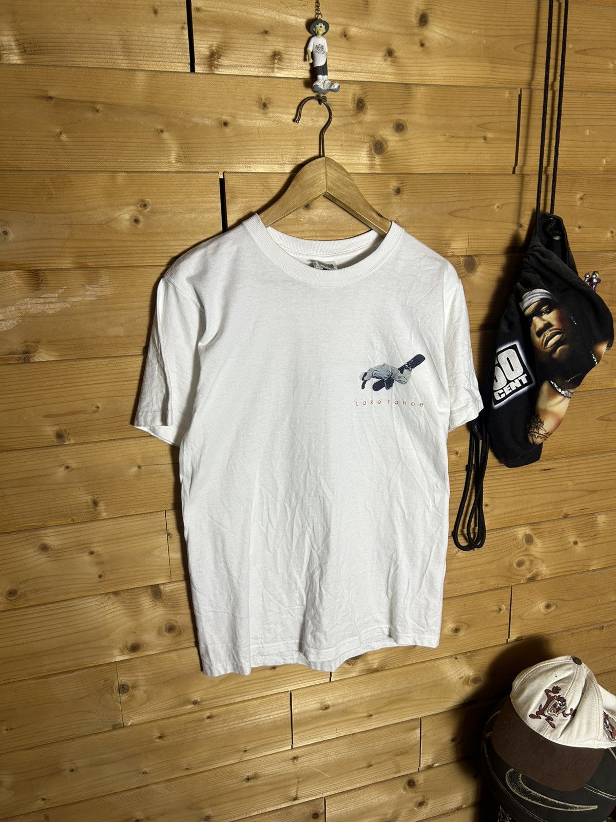Vintage Vintage 2000 Huge Lake Tahoe snowboarding t shirt Size US M / EU 48-50 / 2 - 2 Thumbnail