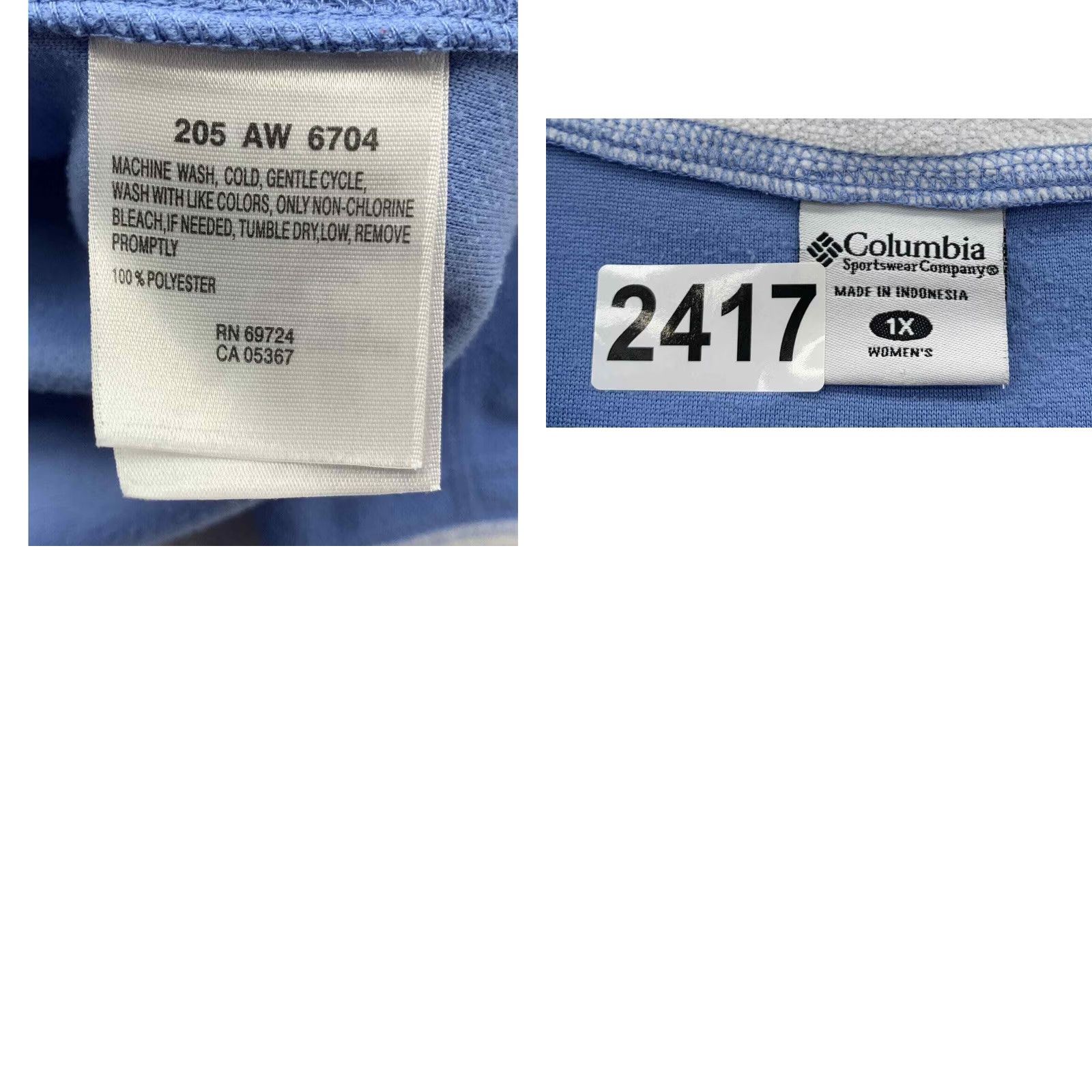 Vintage Columbia Fleece Jacket Womens XL Blue 1/4 Zip Lightweight Hiking Outdoors Size XL / US 12-14 / IT 48-50 - 9 Thumbnail