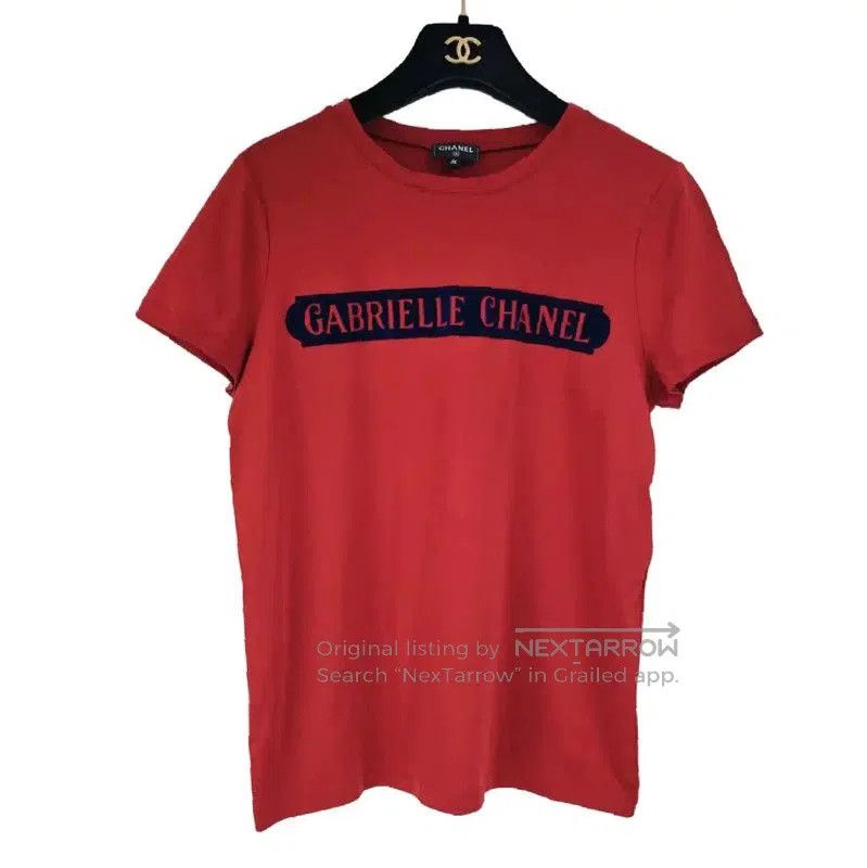 Chanel Chanel Red Cotton Short Sleeve T-Shirt . Size S / US 4 / IT 40 - 1 Thumbnail