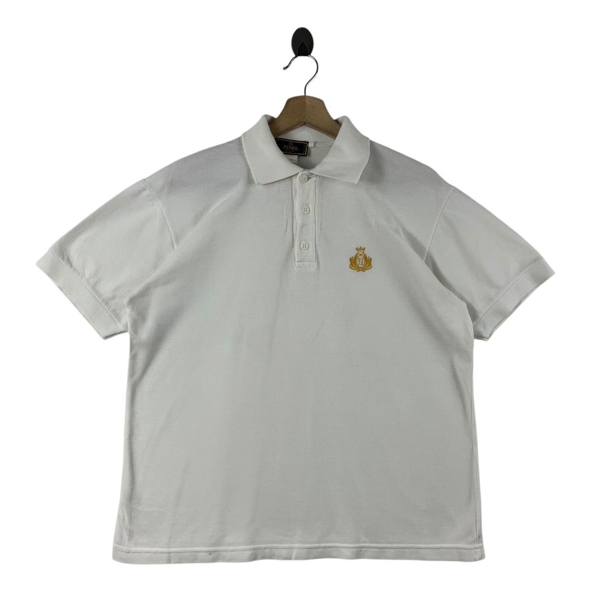 Designer × Fendi × Vintage Vintage FENDI small embroidery polo tee Size US M / EU 48-50 / 2 - 1 Thumbnail