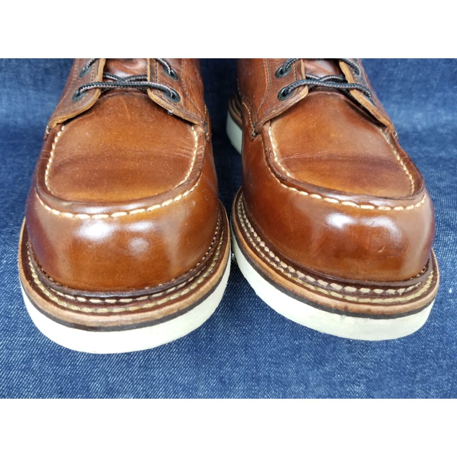 Vintage VINTAGE Red Wing Shoes 1907 Heritage Brown Leather Cream Sole Work Boots SZ 9.5 D Mens Boots Brown Leather 1907 Heritage 1907 Boots Size US 10 / EU 43 - 5 Thumbnail