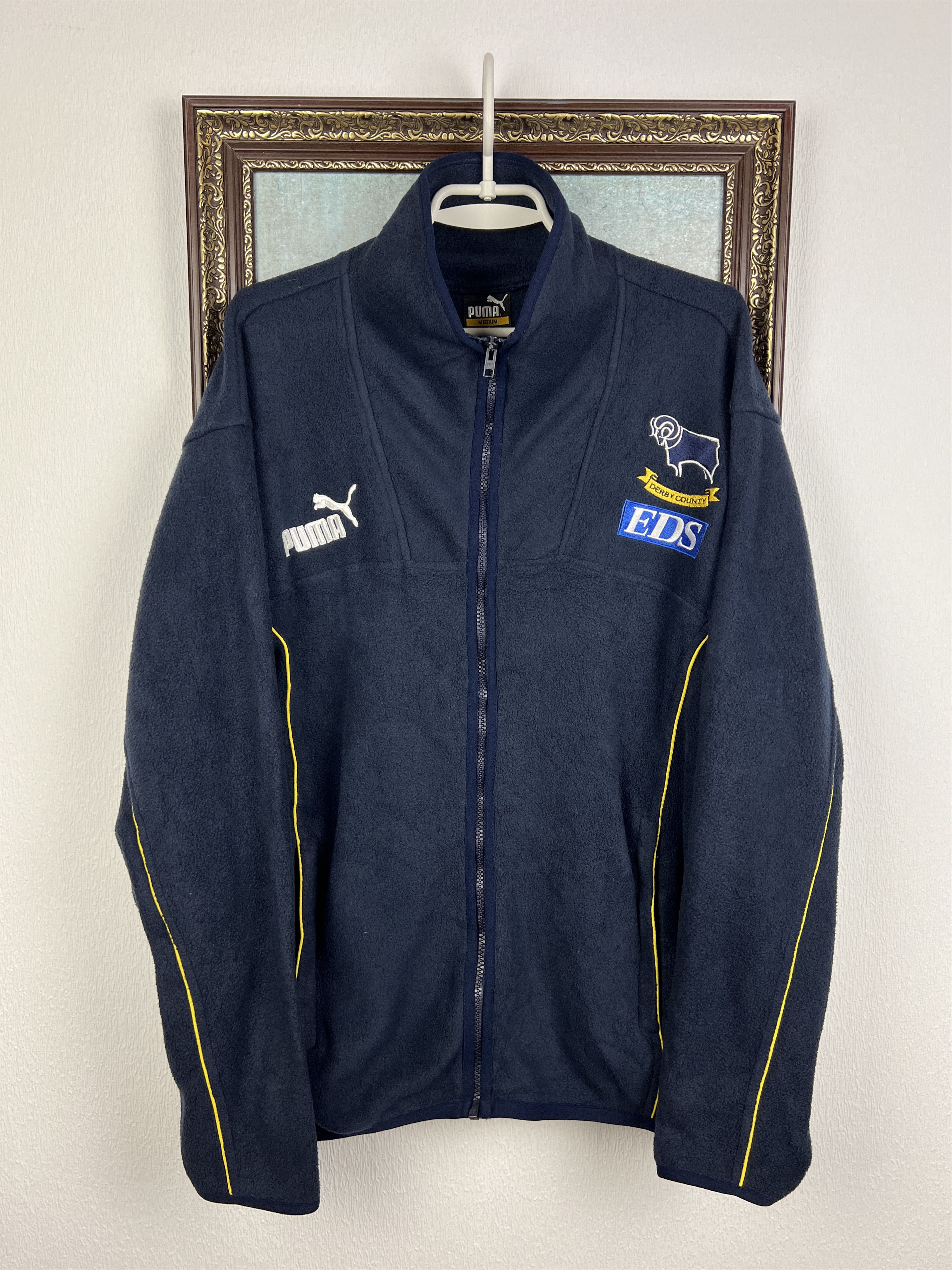 Puma Vintage Derby County Football Fleece Jacket Soccer Track Top Size US M / EU 48-50 / 2 - 1 Thumbnail