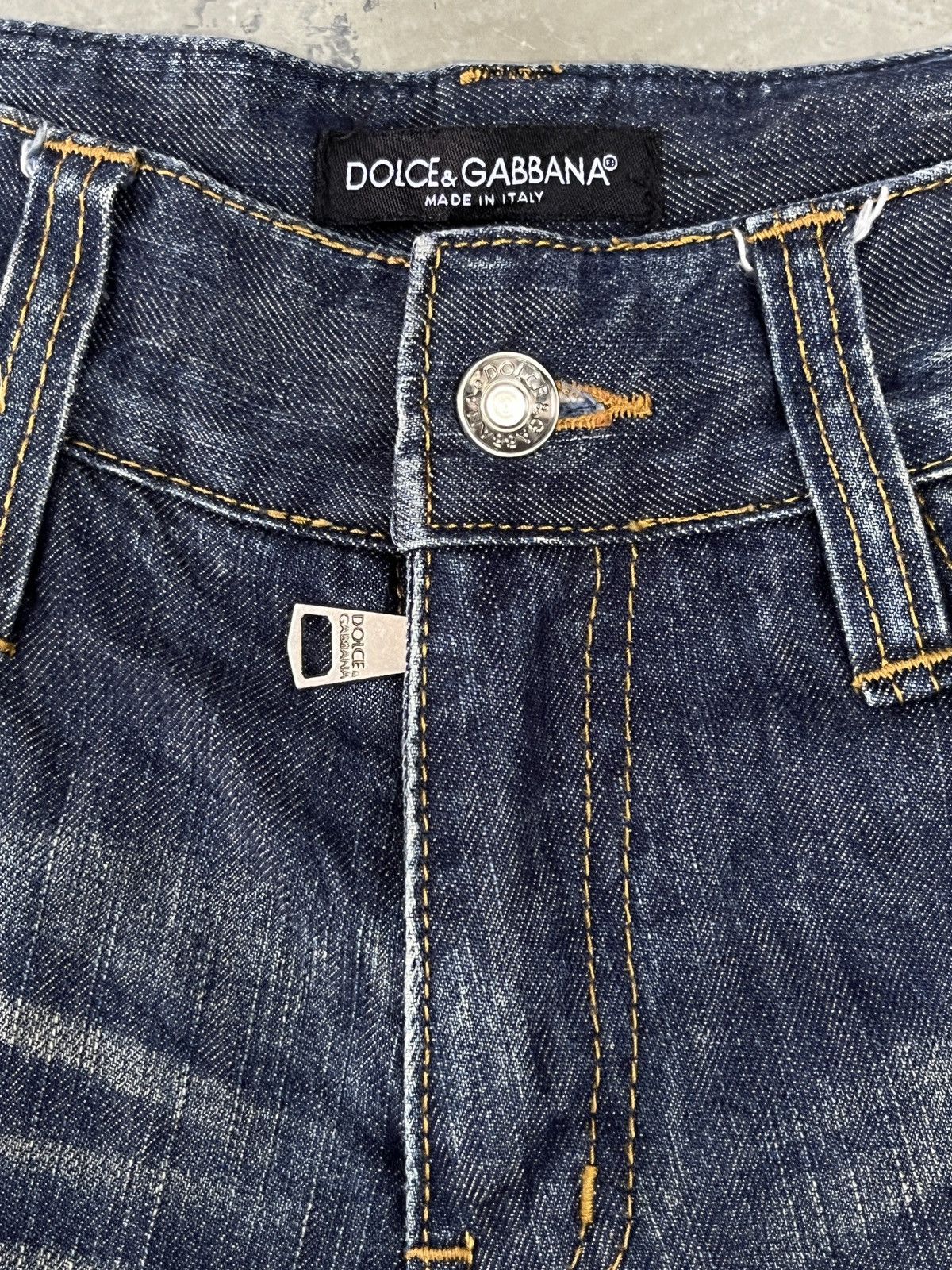 Dolce & Gabbana Dolce & Gabbana Whiskered Clawmark Washed Classic Denim Size US 30 / EU 46 - 8 Thumbnail