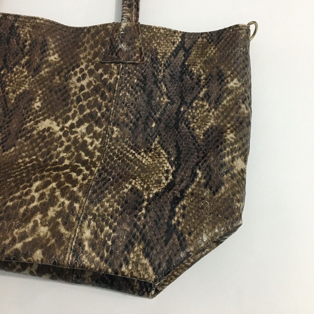 Japanese Brand Kenzia Leather Snake Skin Totebag Size ONE SIZE - 5 Thumbnail