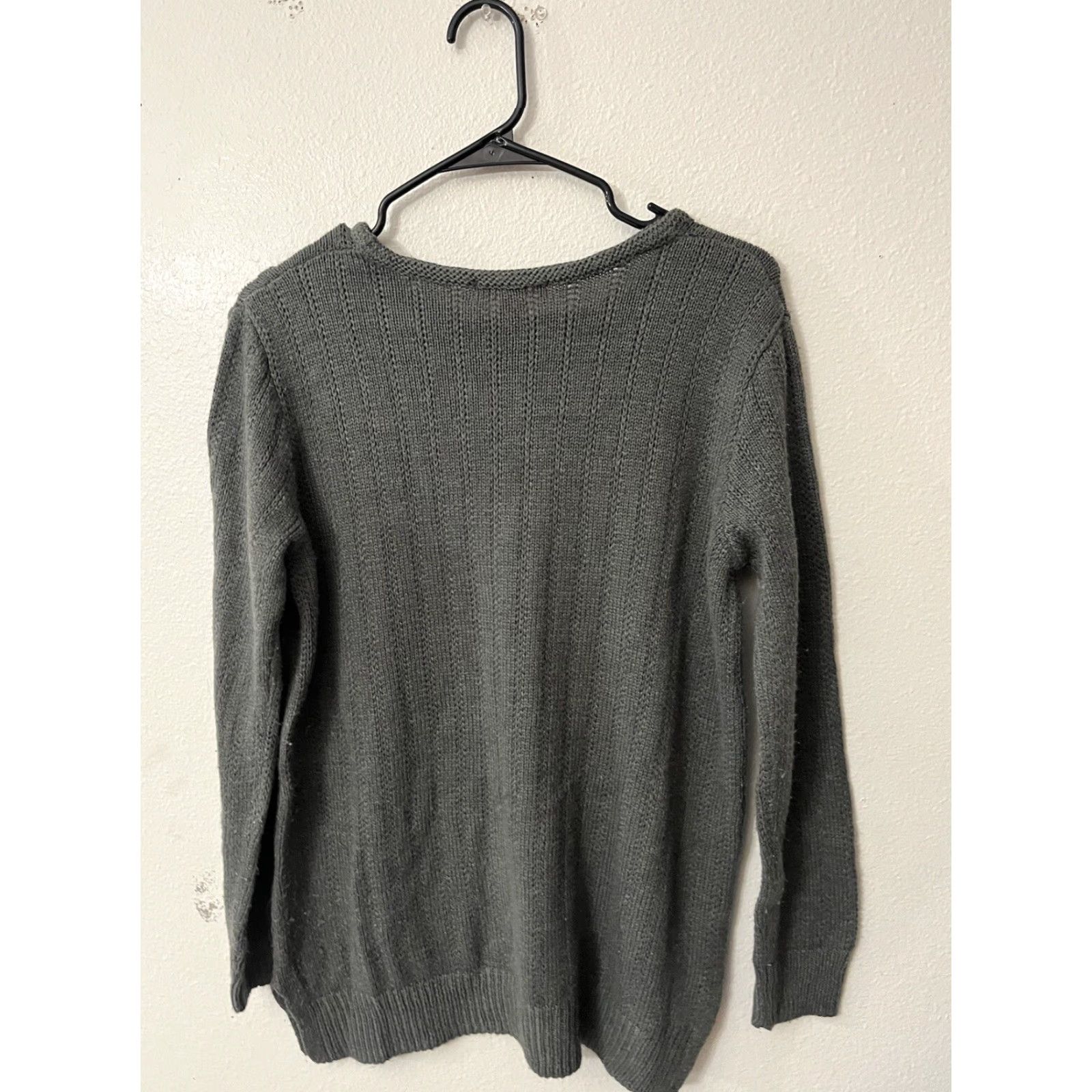 Vintage Joe Fresh Womens Sweater Small Gray Cable-Knit Crew-Neck Pullover Size S / US 4 / IT 40 - 2 Thumbnail