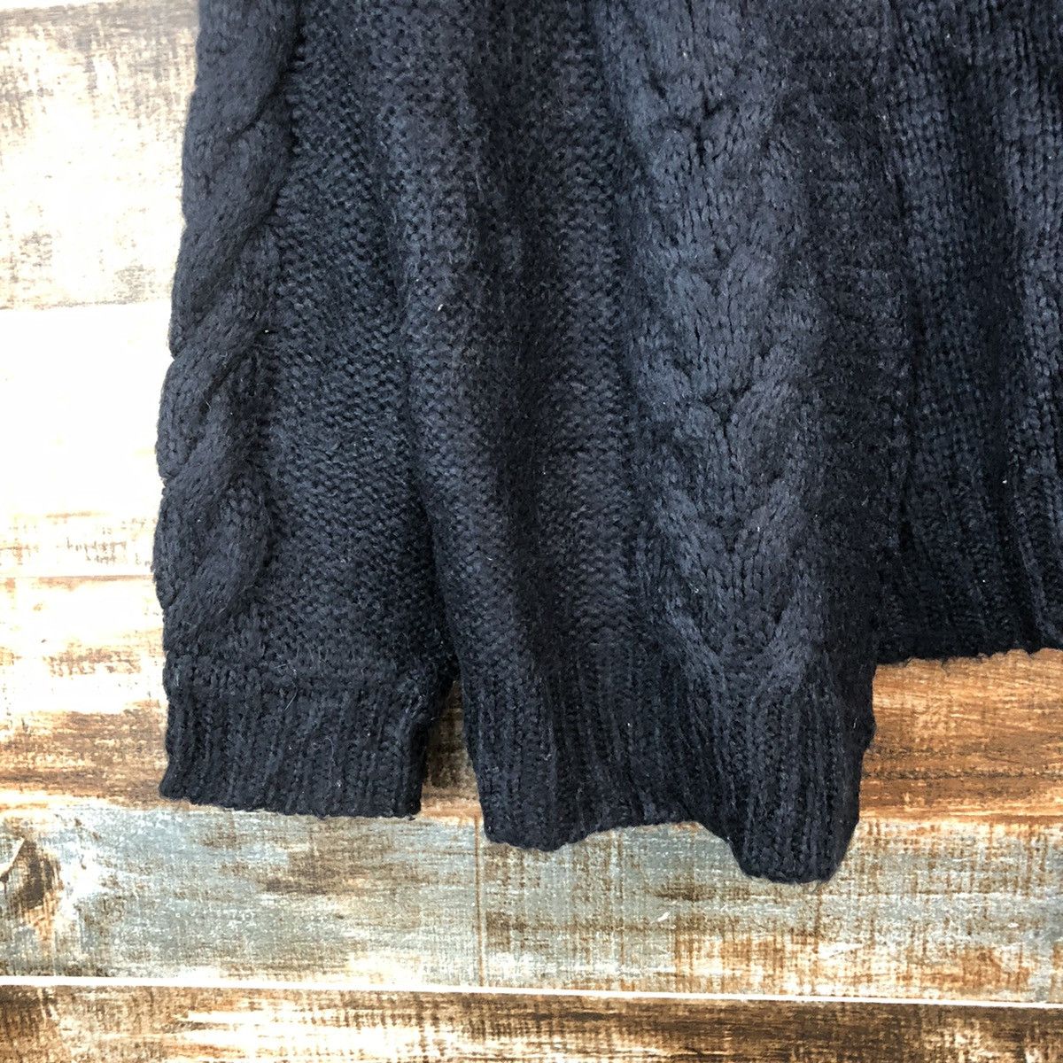Homespun Knitwear Choco Raffine Black Cardigan Knitwear #A2356 Size XL / US 12-14 / IT 48-50 - 7 Thumbnail