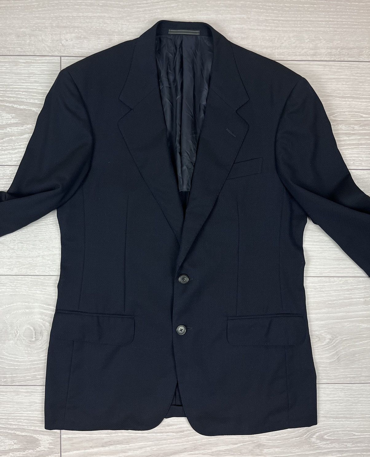 Ermenegildo Zegna Ermenegildo Zegna Luxury Blue Wool Two Buttons Blazer Jacket Size 44R - 5 Thumbnail