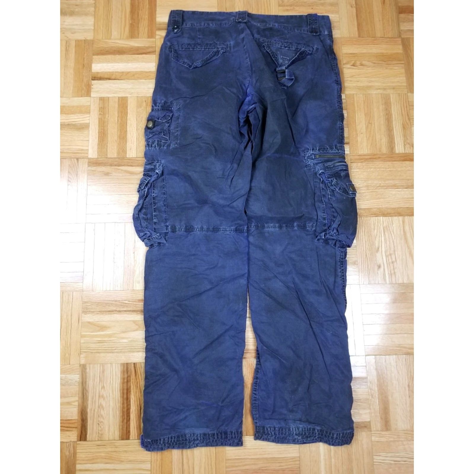 Ralph Lauren RALPH LAUREN POLO NAVY DISTRESSED DYED WASH CARGO WOMEN'S PANTS SZ 8 USED Size 24" / US 00 / IT 34 - 7 Thumbnail