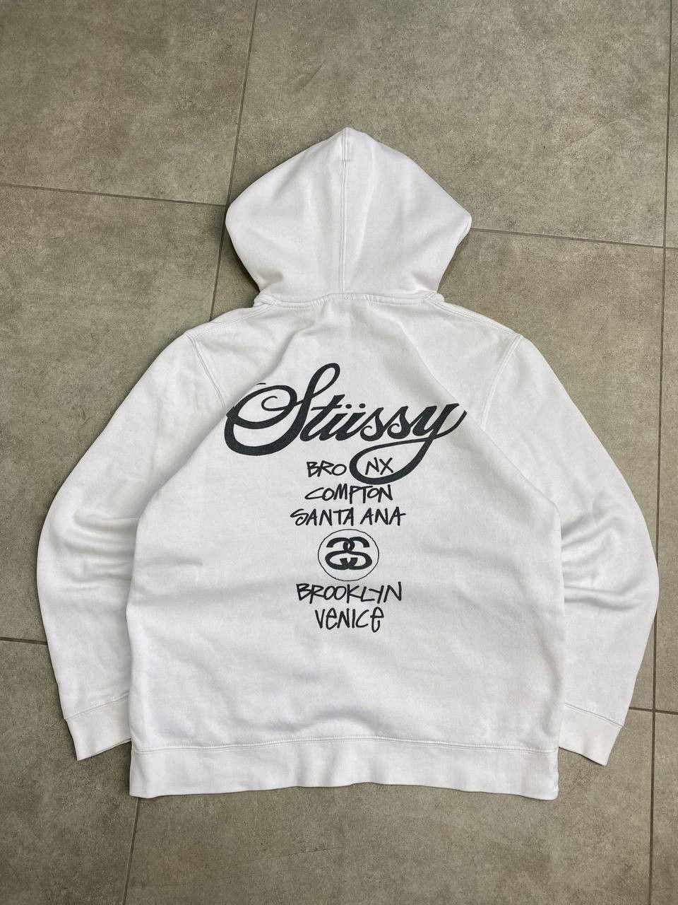 Stussy Vintage Stussy World Tour Big Logo Oversized Hoodie Size US S / EU 44-46 / 1 - 1 Thumbnail