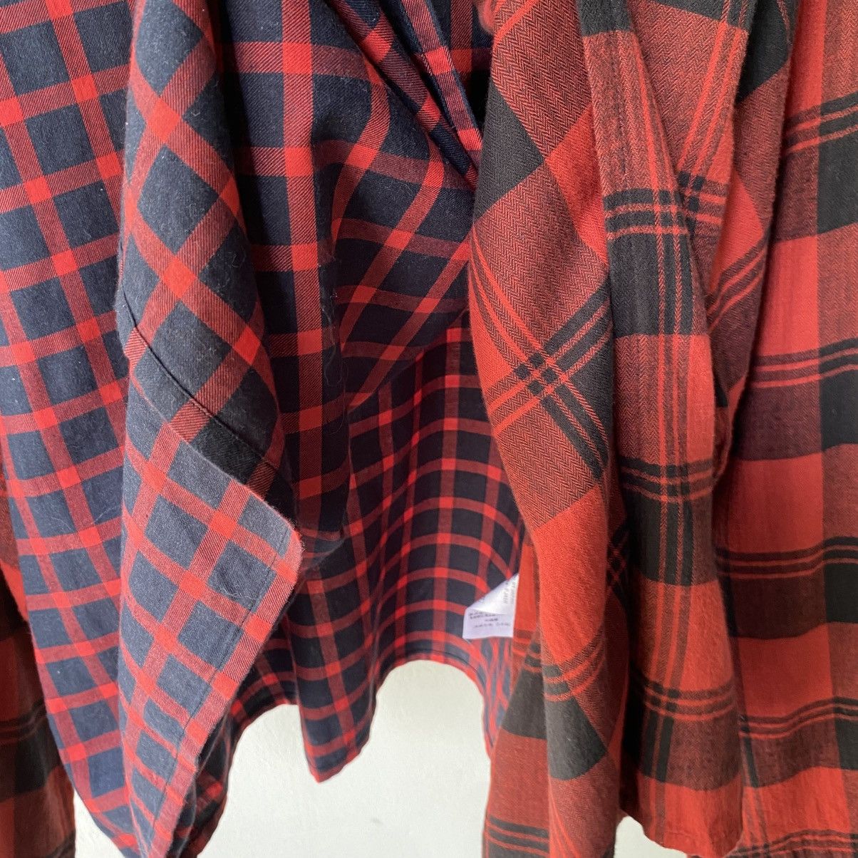 Zucca Zucca Red and Black Patchwork Plaid Long Sleeve Shirt Size M / US 6-8 / IT 42-44 - 7 Thumbnail