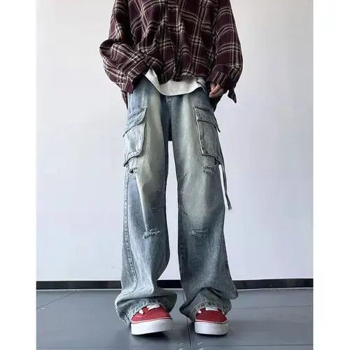 Japanese Brand × Jean Ripped Holes Cargo jeans Size US 32 / EU 48 - 3 Thumbnail