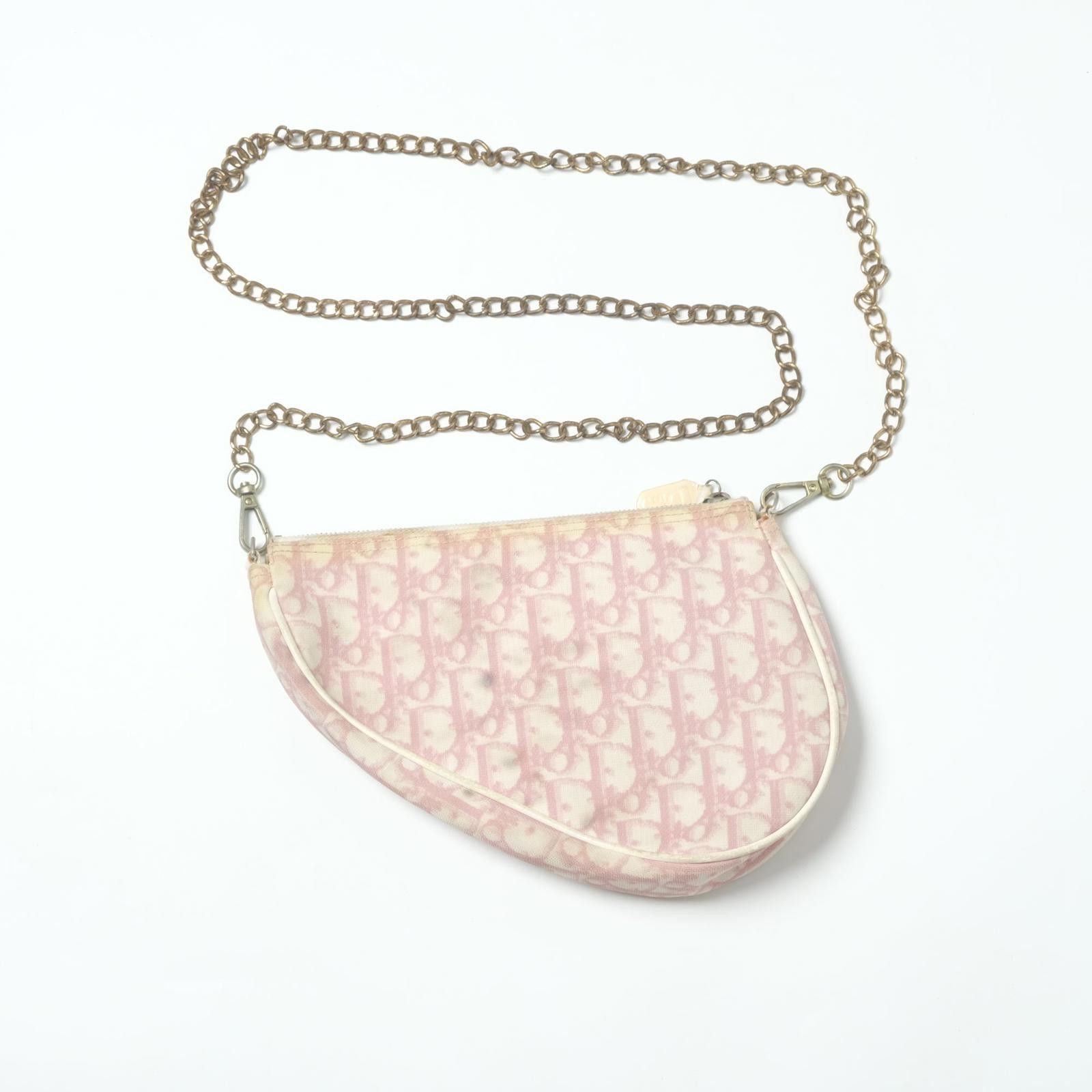 Prada Dior Pink Monogram Trotter Saddle Bag Vintage Size ONE SIZE - 2 Thumbnail