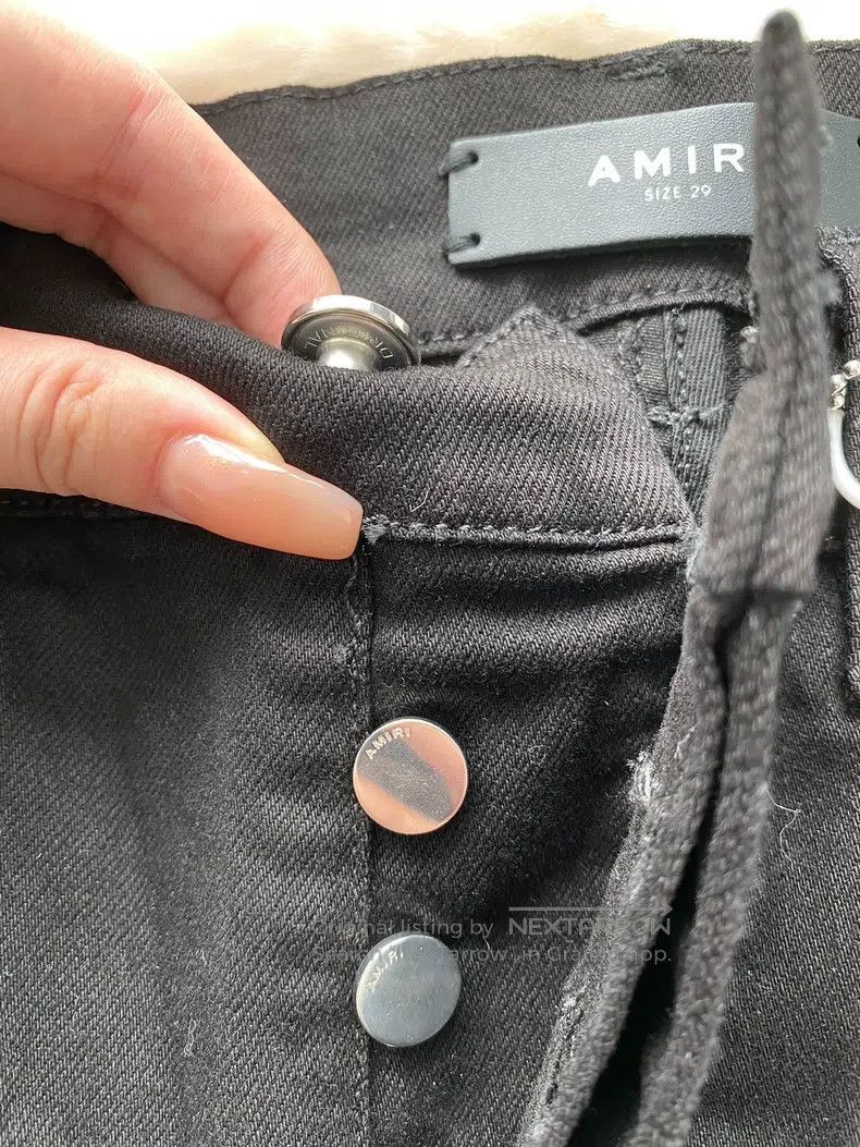 Amiri Amiri Size 29 Black suede MX1 jeans Size US 29 - 7 Thumbnail