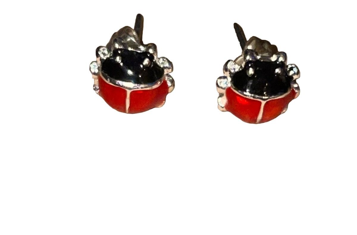 Other Ladybug Enamel & Silver Earrings by Little Miss Twin Stars Size ONE SIZE - 4 Thumbnail