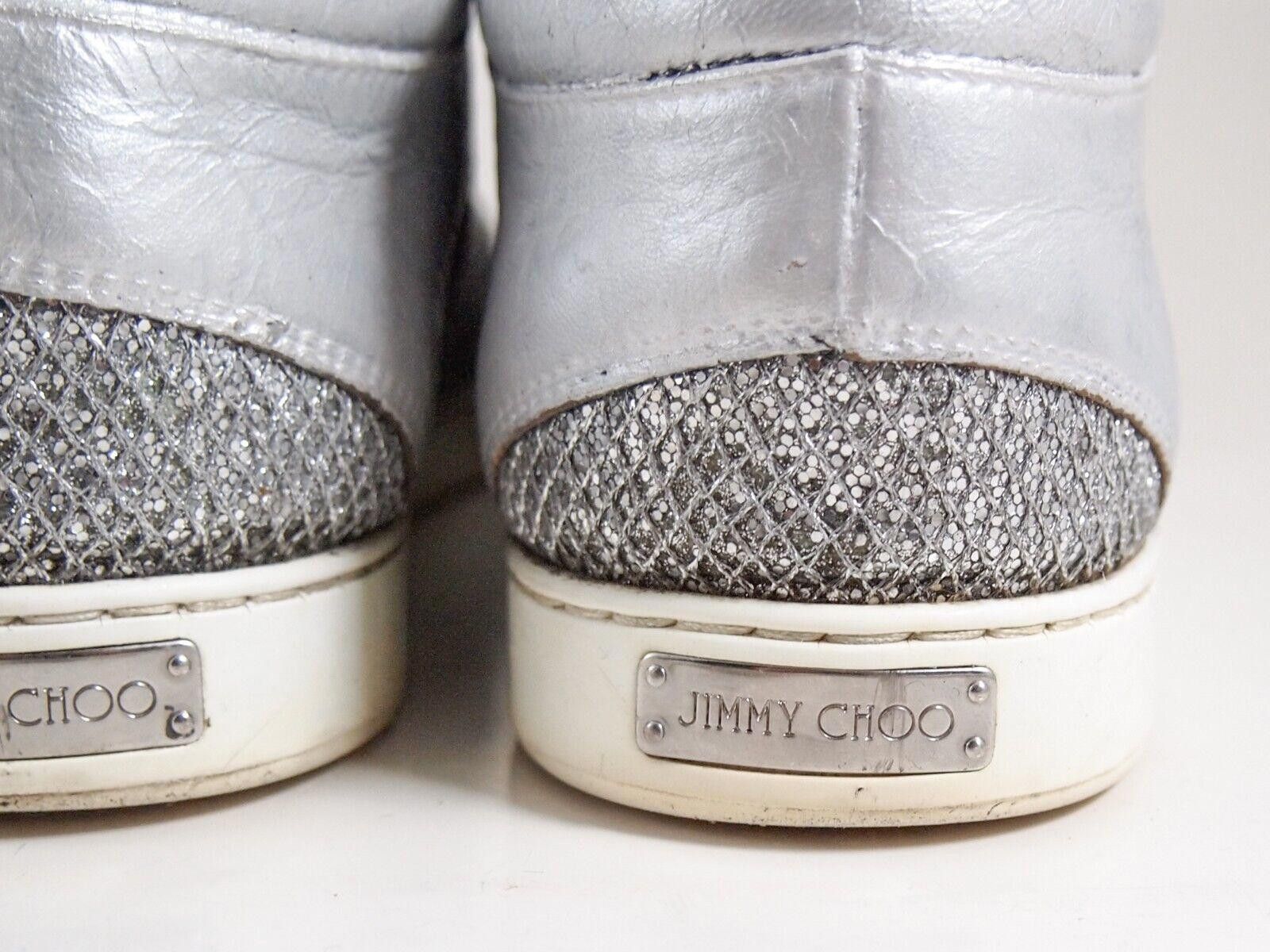 Jimmy Choo Jimmy Choo Sneakers Silver Leather Mesh US 10.5 EU 40.5 Size US 10.5 / IT 40.5 - 6 Thumbnail