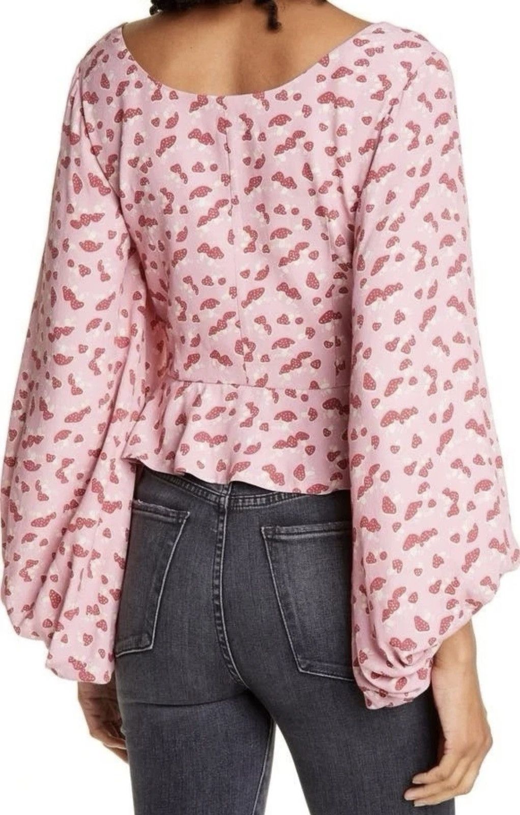 Staud Staud Gisele Mushroom Print Balloon Sleeve Top Size XS / US 0-2 / IT 36-38 - 6 Thumbnail