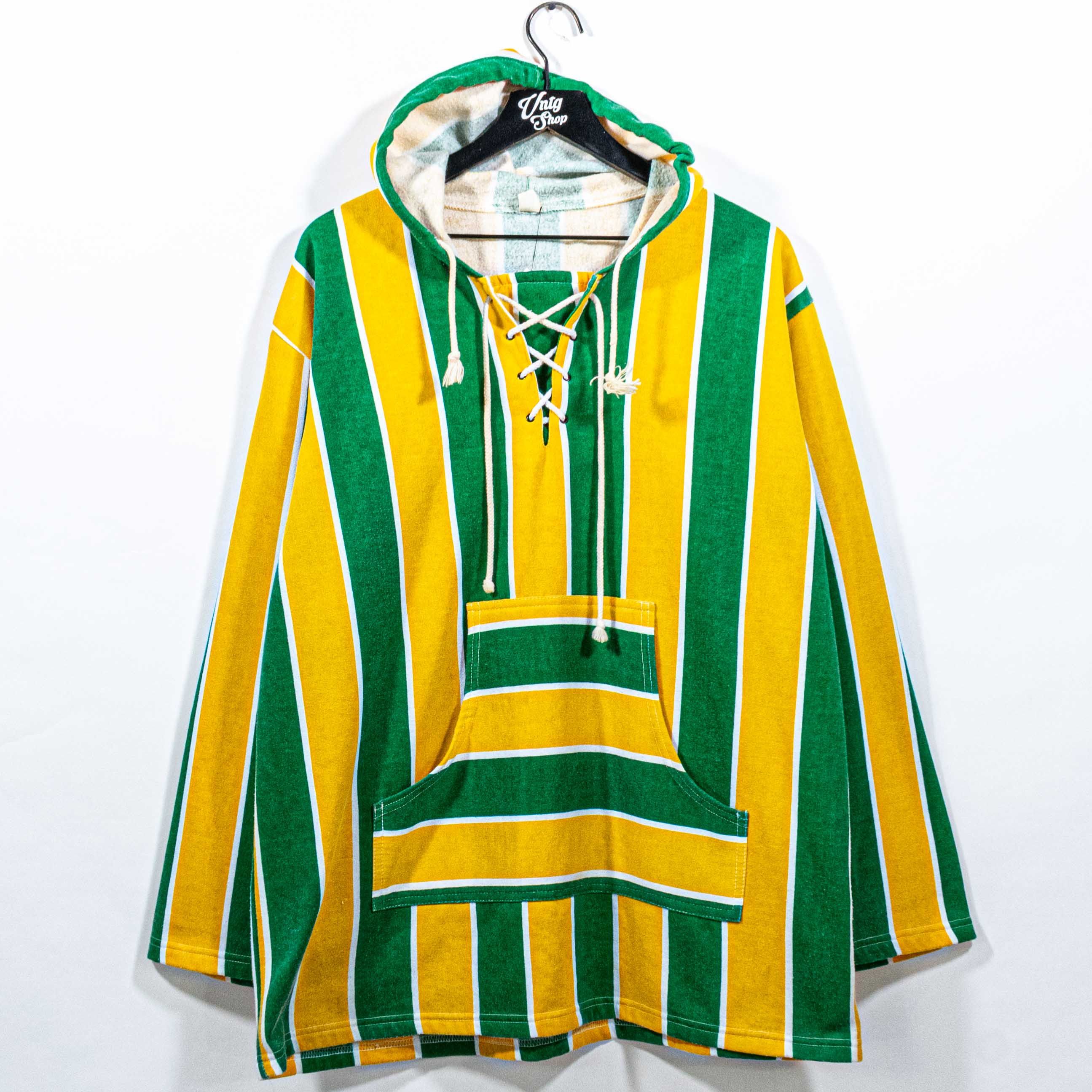 Vintage Striped Hip Hop Pullover Hoodie Sweatshirt VTG 90s Size US M / EU 48-50 / 2 - 1 Thumbnail