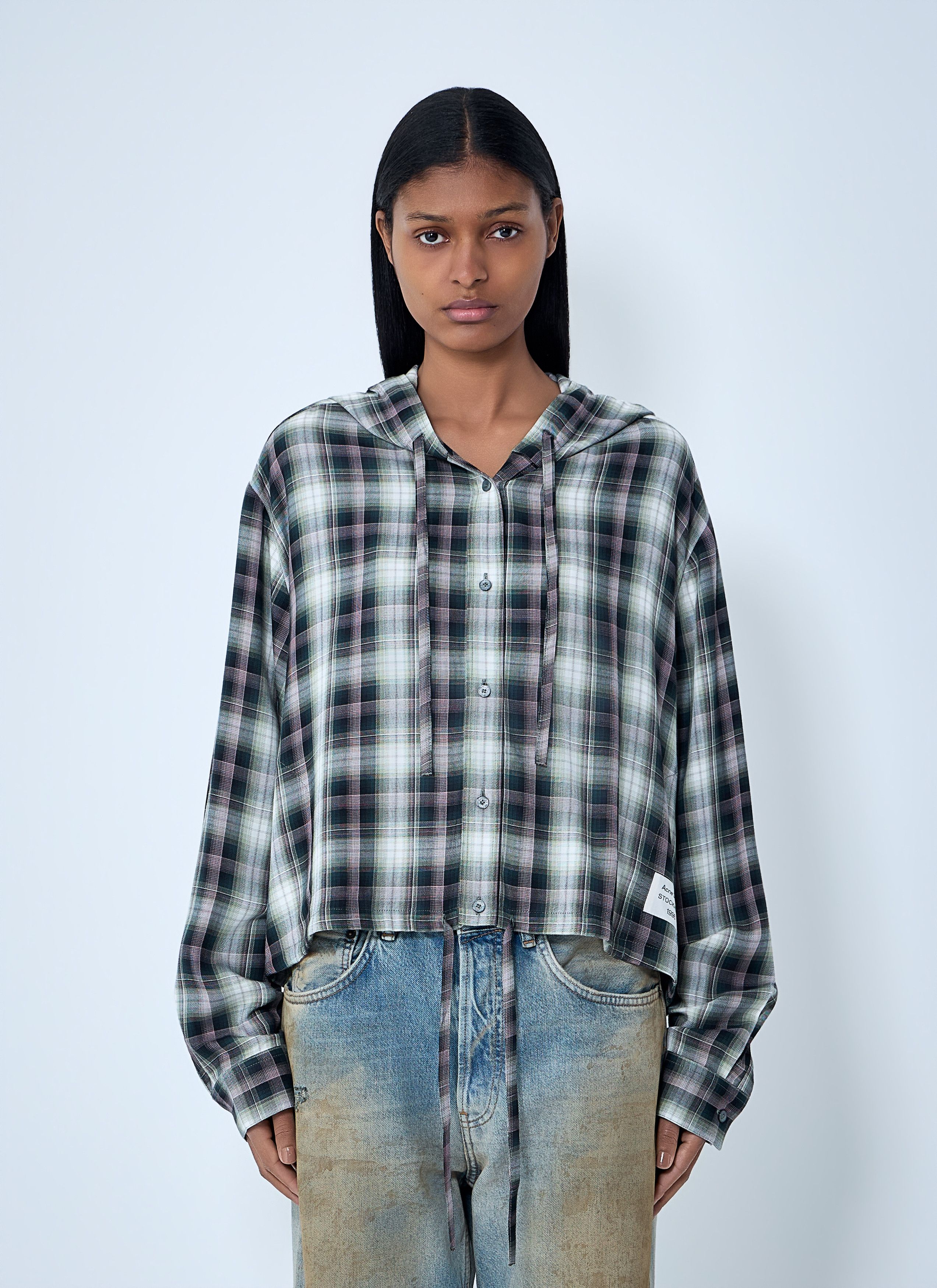 Acne Studios Hooded Check Shirt Size M / US 6-8 / IT 42-44 - 1 Thumbnail
