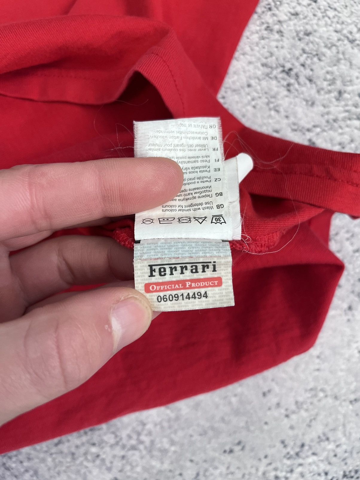 Ferrari × Vintage Ferrari Men’s T- Shirt Vintage Red V- Neck Official Product Size US M / EU 48-50 / 2 - 9 Thumbnail