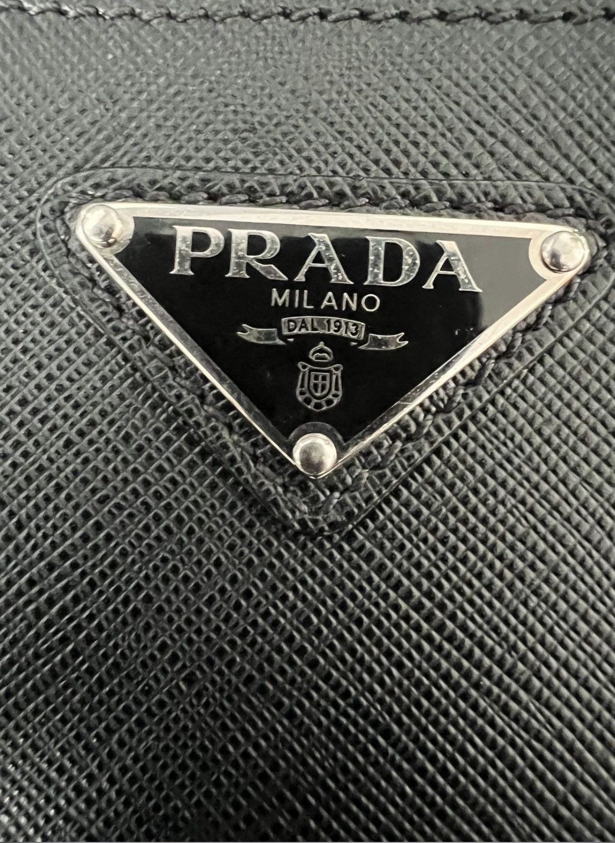 Prada Prada Black Logo Saffano Leather Cross Body Bag Size ONE SIZE - 10 Thumbnail