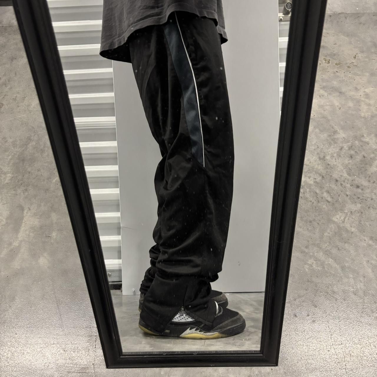 Japanese Brand × Vintage Crazy Vintage Y2K/2000s Black Streetwear Drill Essential Track Pants! Size US 32 / EU 48 - 1 Thumbnail