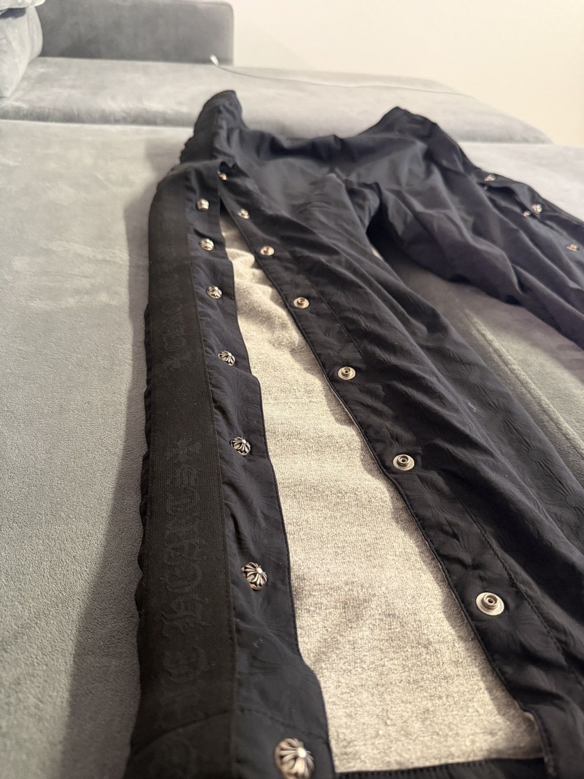 Chrome Hearts Chrome hearts Silver Button down track pants w/ size M Size US 30 / EU 46 - 10 Thumbnail