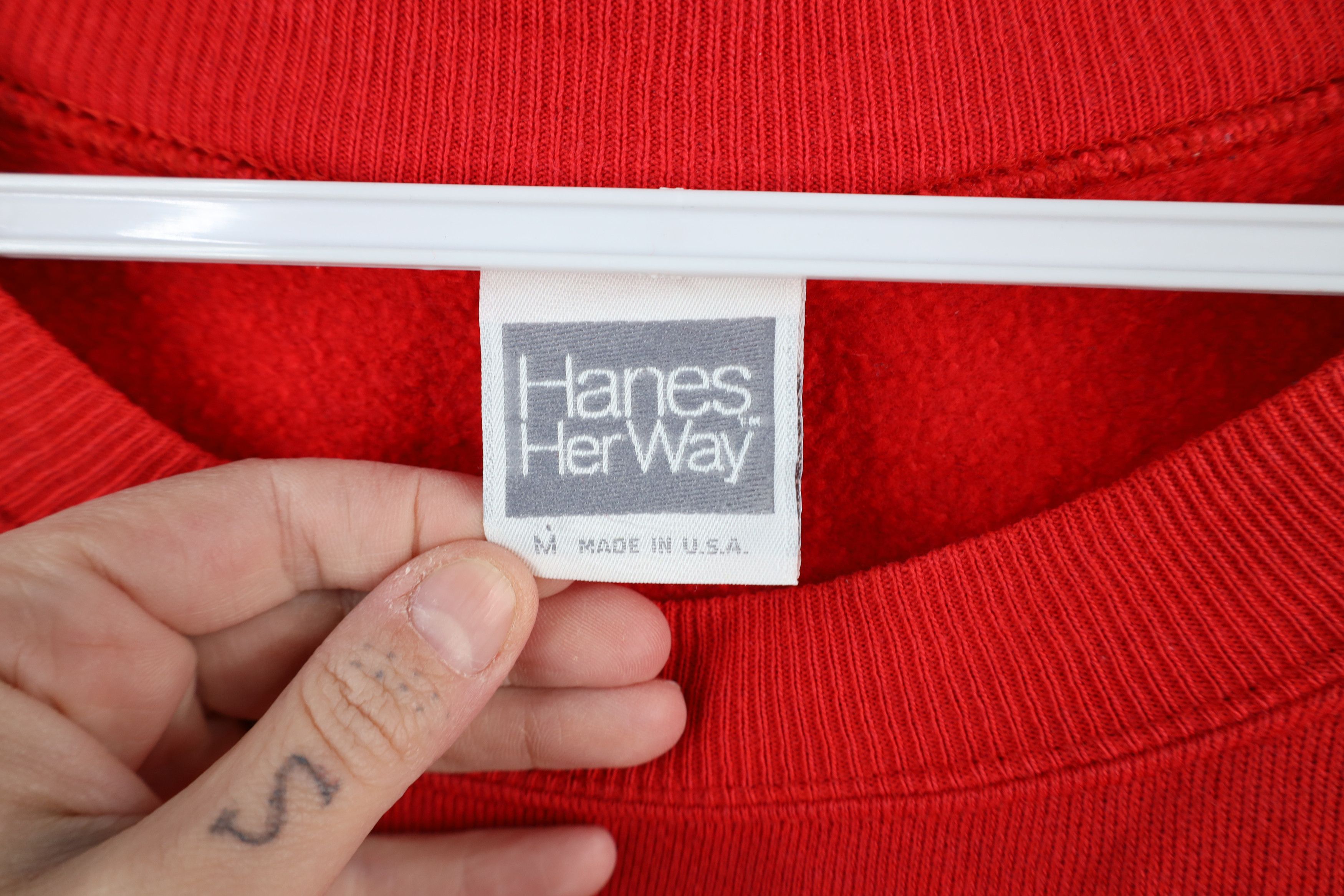 Vintage Vintage 80s 90s Streetwear Blank Raglan Sweatshirt Red USA Size M / US 6-8 / IT 42-44 - 7 Thumbnail