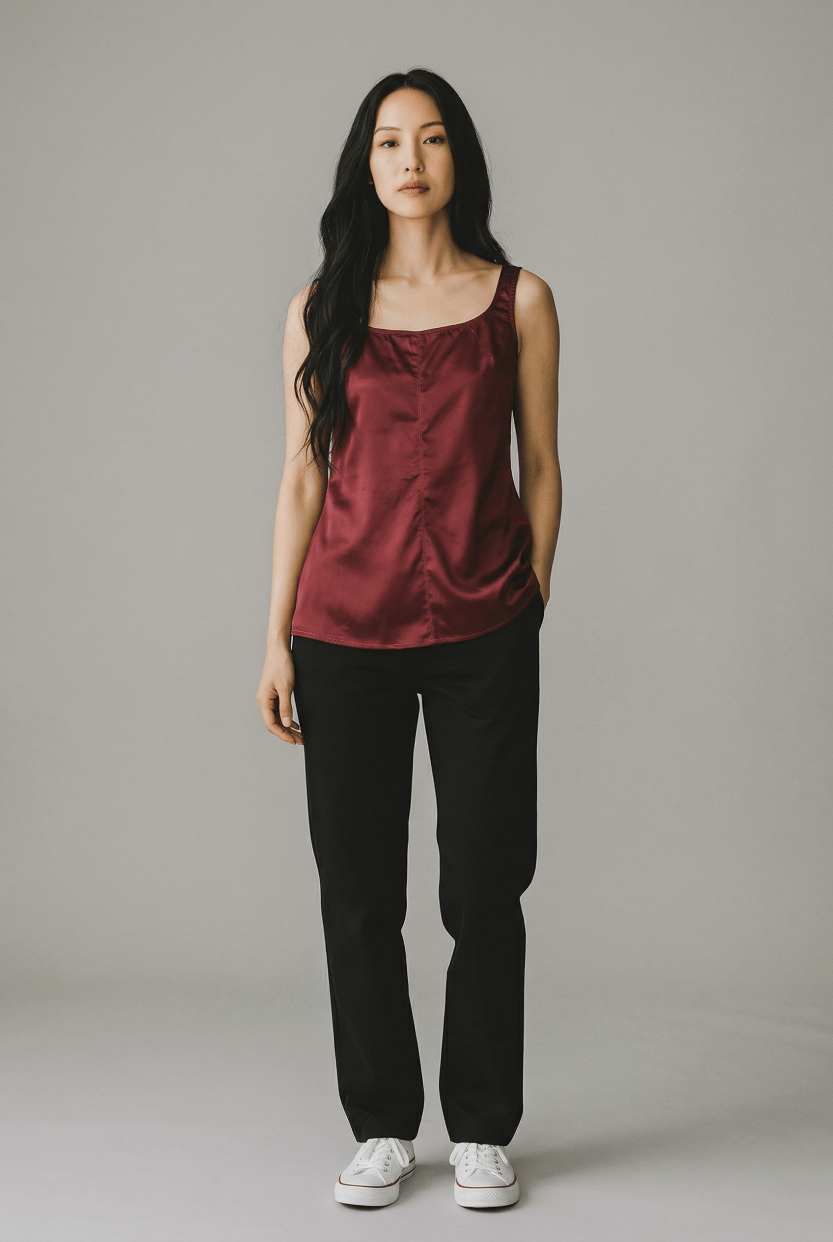 Jean Paul Gaultier Vintage Jean Paul Gaultier Jeans Burgundy Satin Size XS / US 0-2 / IT 36-38 - 1 Thumbnail