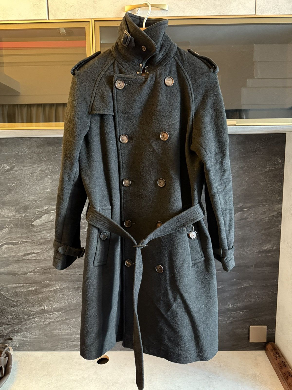 Burberry Burberry made is Japan Wool Double Breasted Coat Size US L / EU 52-54 / 3 - 1 Thumbnail