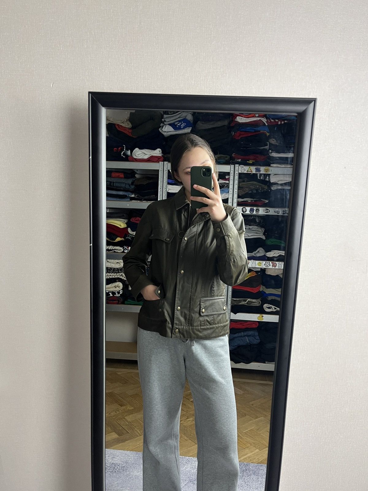 Belstaff × Vintage Belstaff Moto Waxed Women’s Plaid Jacket Cropped Biker Rare Size L / US 10 / IT 46 - 2 Thumbnail