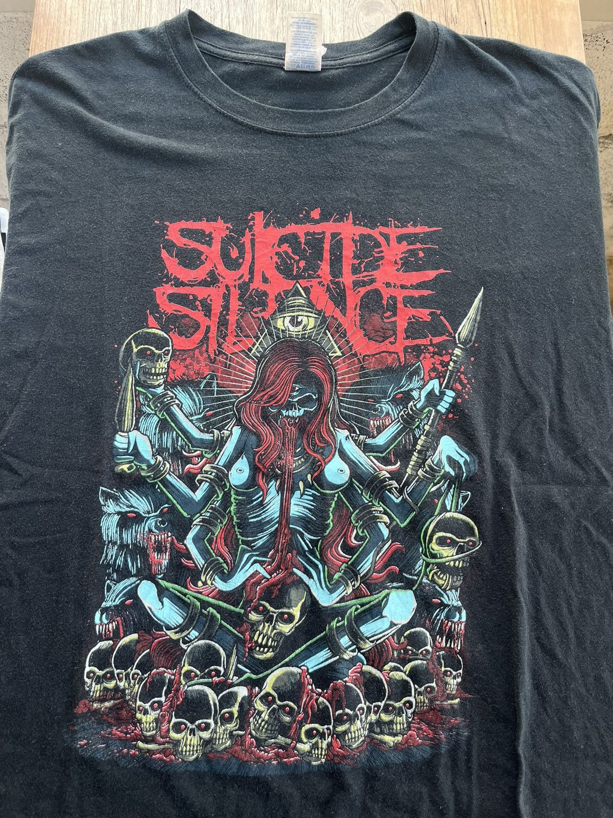 Band Tees SUICIDE SILENCE Tribal Demon Death Metal band Tshirt Size US L / EU 52-54 / 3 - 3 Thumbnail