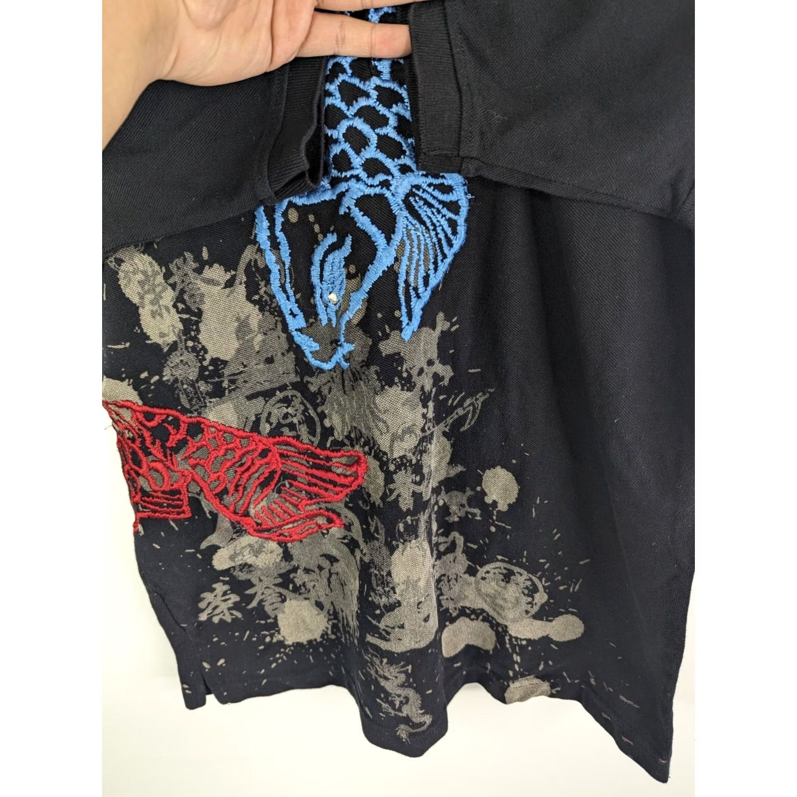 Disney Disney Parks Authentic Polo Black Embroidered Koi Fish Pirates of the Caribbean Polo Men M Short Sleeve Button-Down Collar Cotton Shirt Size US M / EU 48-50 / 2 - 3 Thumbnail