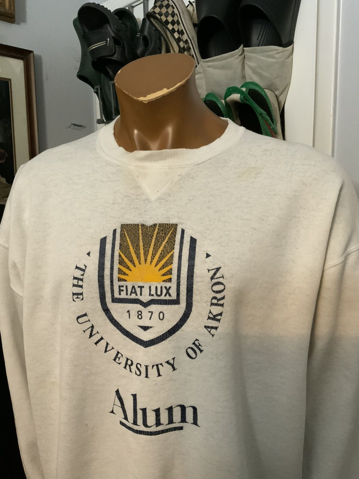 NCAA × Russell Athletic × Vintage VTG Russell University Akron Made USA Crewneck Sweatshirt Size US XL / EU 56 / 4 - 12 Thumbnail
