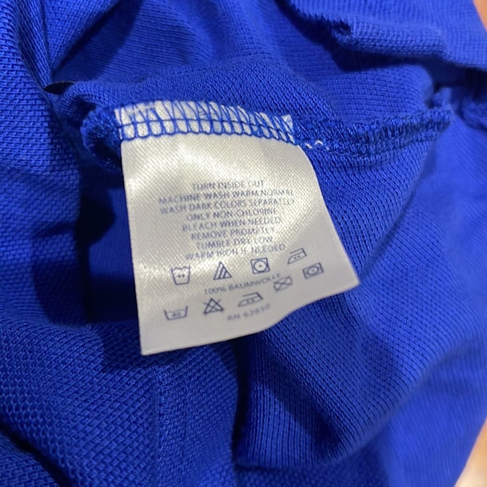 Lands' End LANDS' END Men's Cobalt Blue Short Sleeve Poly Pique Polo XL Size US XL / EU 56 / 4 - 5 Thumbnail