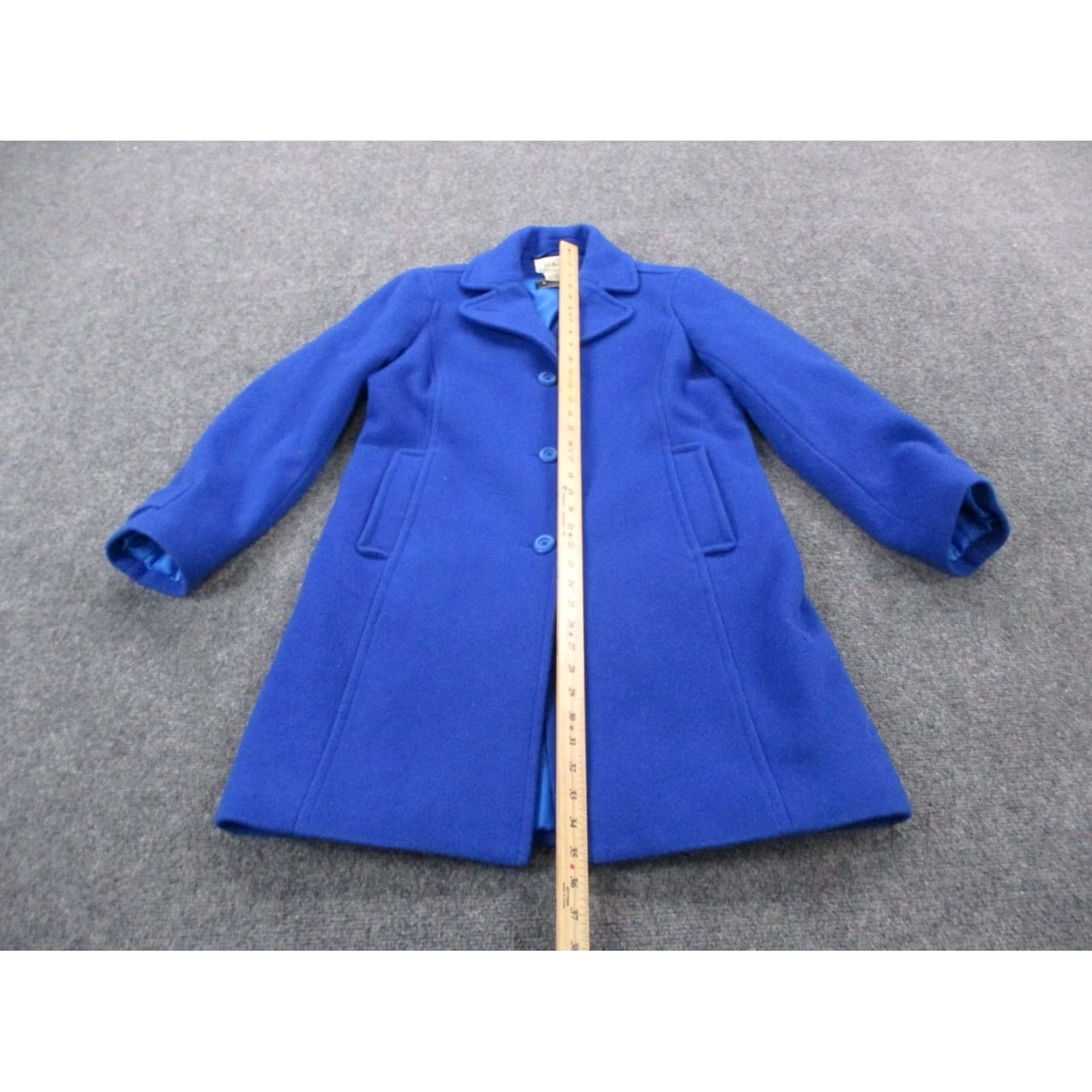 Vintage VINTAGE LL Bean Jacket Womens 6P Petite Blue Wool Parka Coat Long Button Pockets Mens Womens Boys Girls Size M / US 6-8 / IT 42-44 - 3 Thumbnail